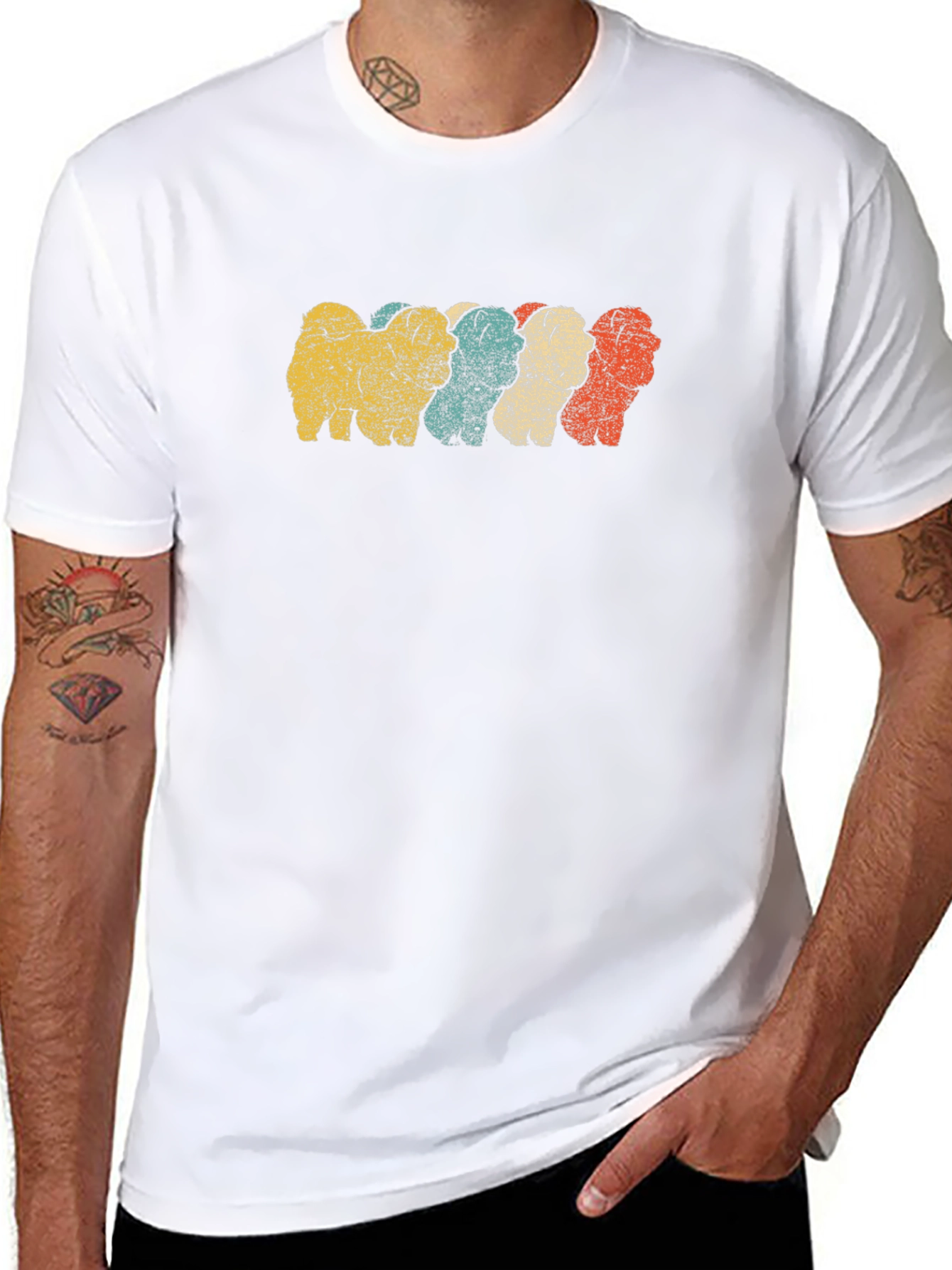Retro Chow Chow Dog T-Shirt
