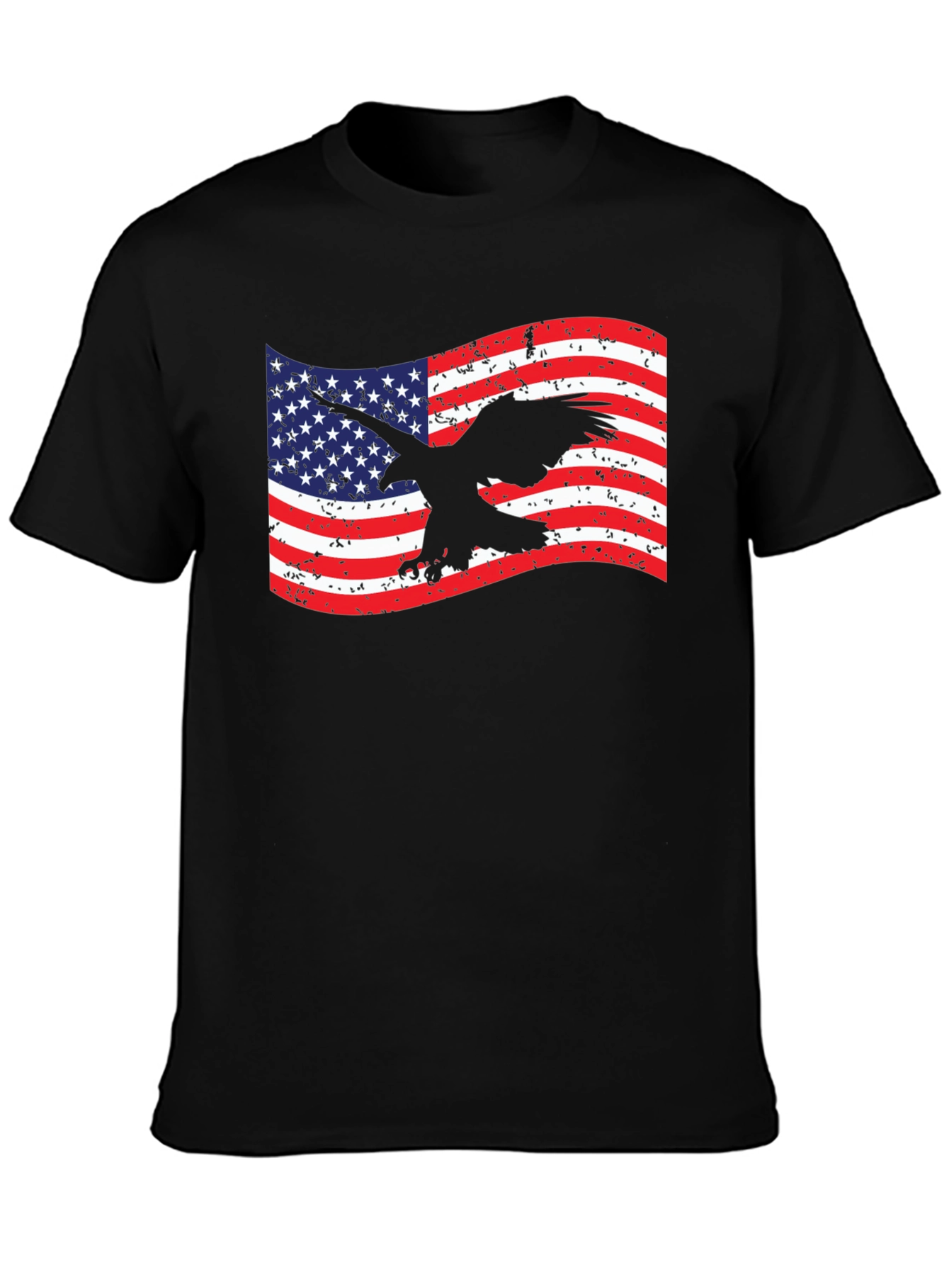 American Flag Eagle Graphic T-Shirt
