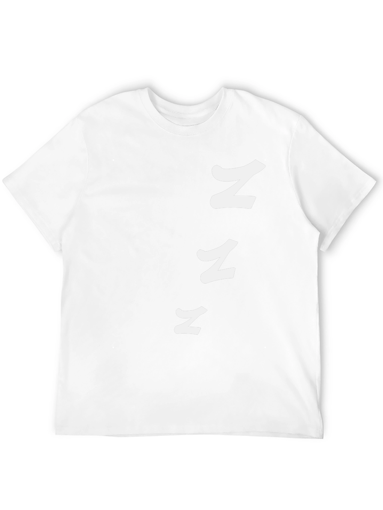 Black T-Shirt with White Zzz Print