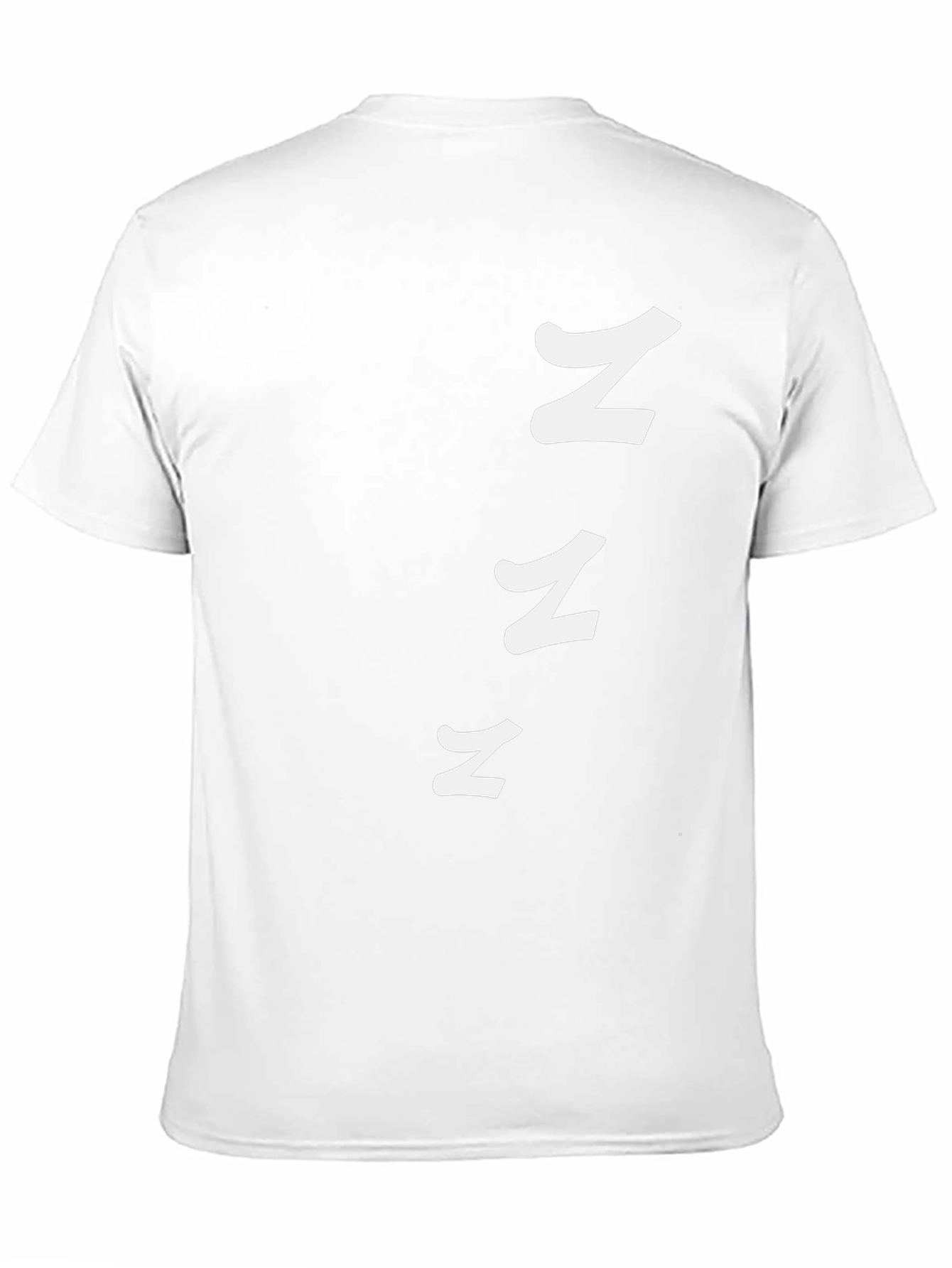 Black T-Shirt with White Zzz Print