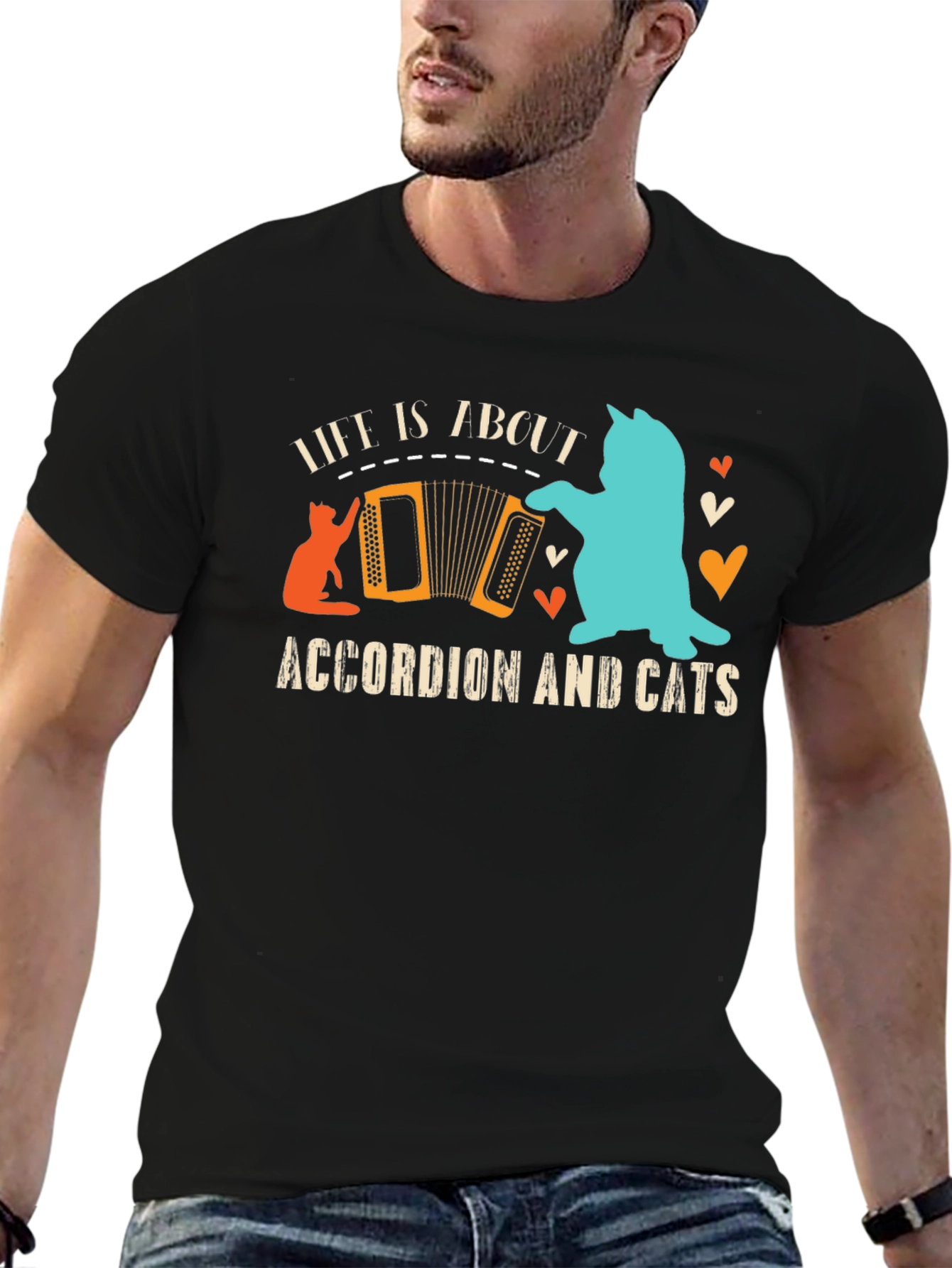 Accordion and Cats T-Shirt