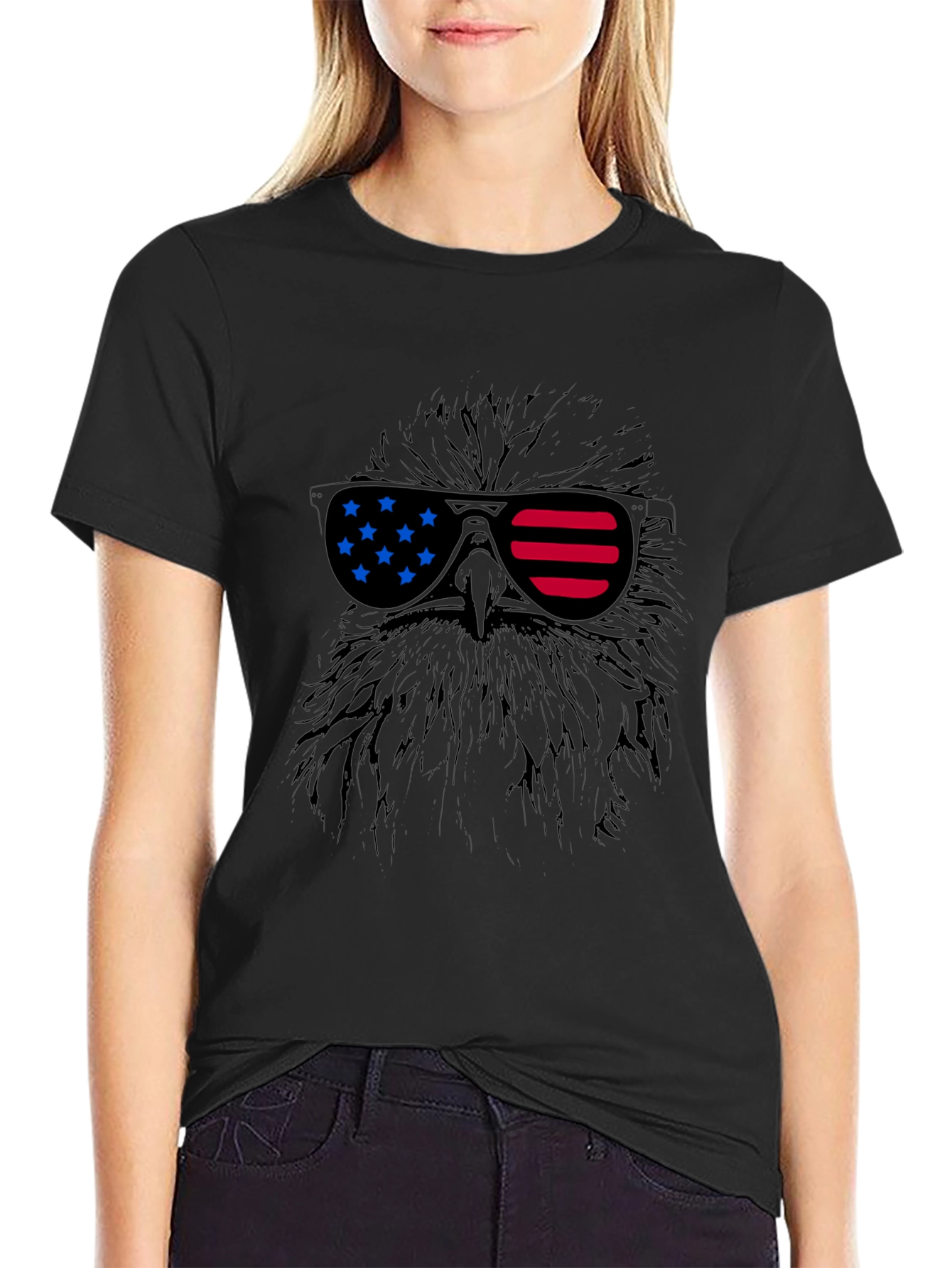 American Eagle Patriotic Sunglasses T-Shirt