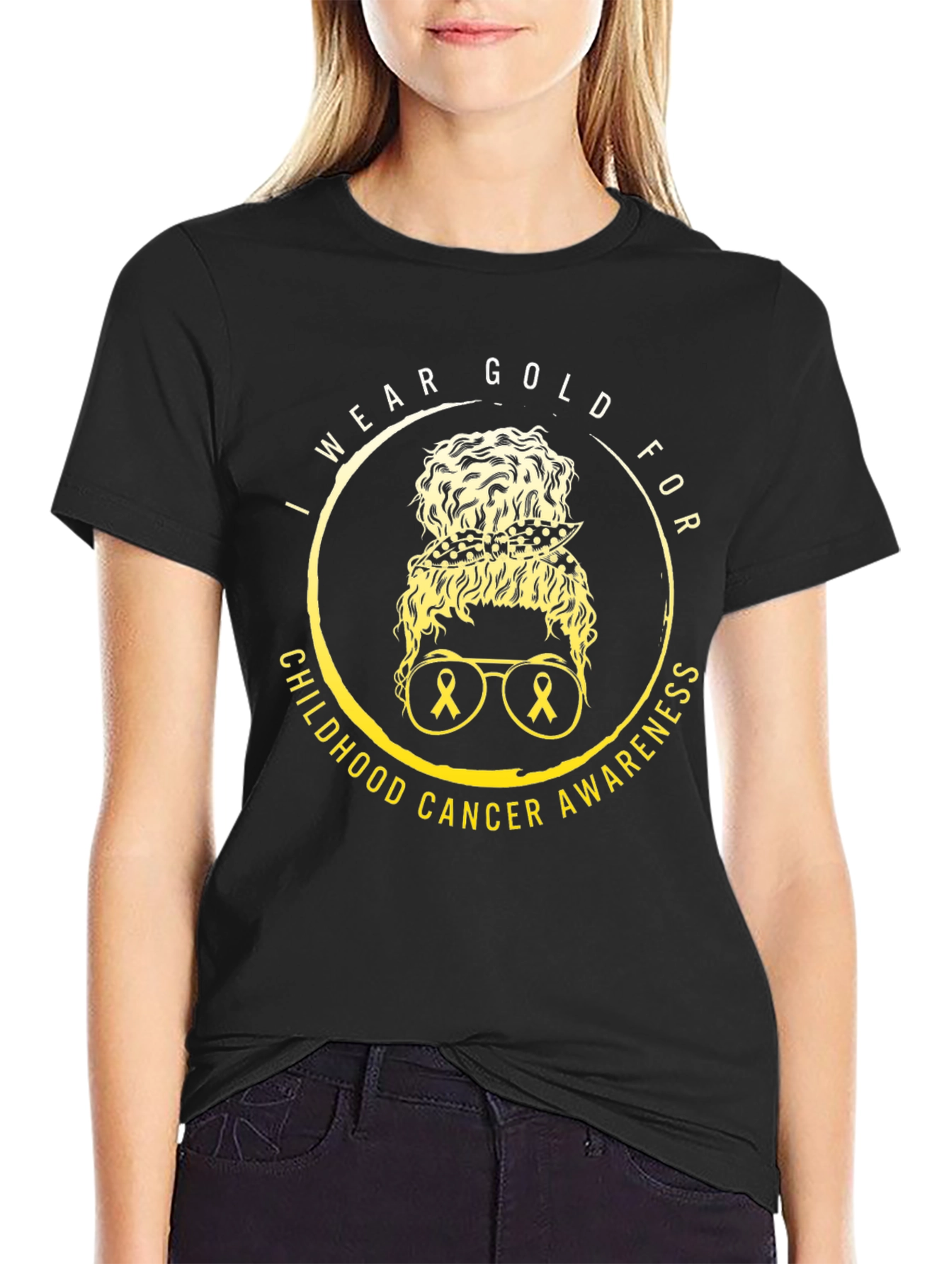 I Wear Gold For Childhood Cancer Awareness T-Shirt
