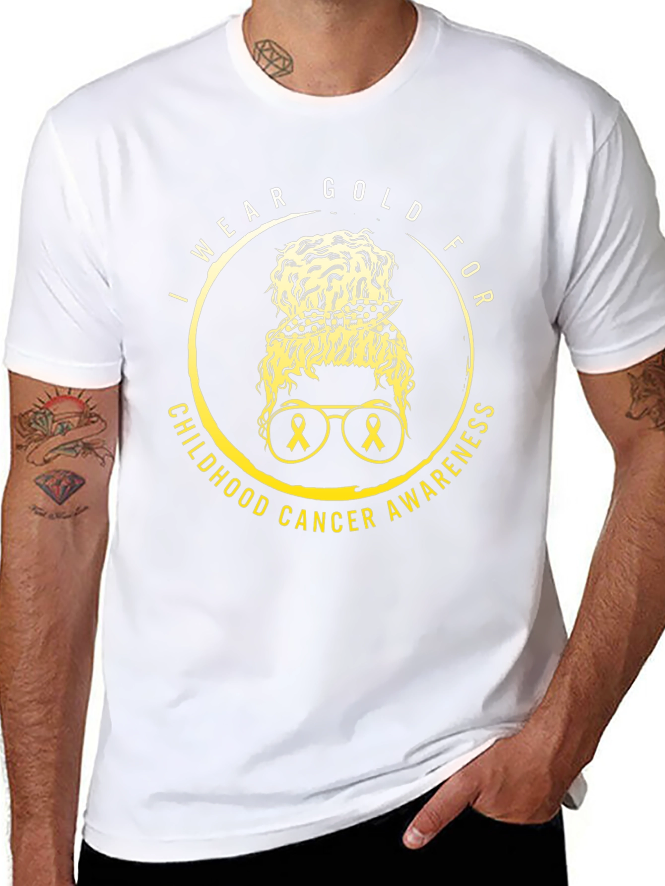 I Wear Gold For Childhood Cancer Awareness T-Shirt