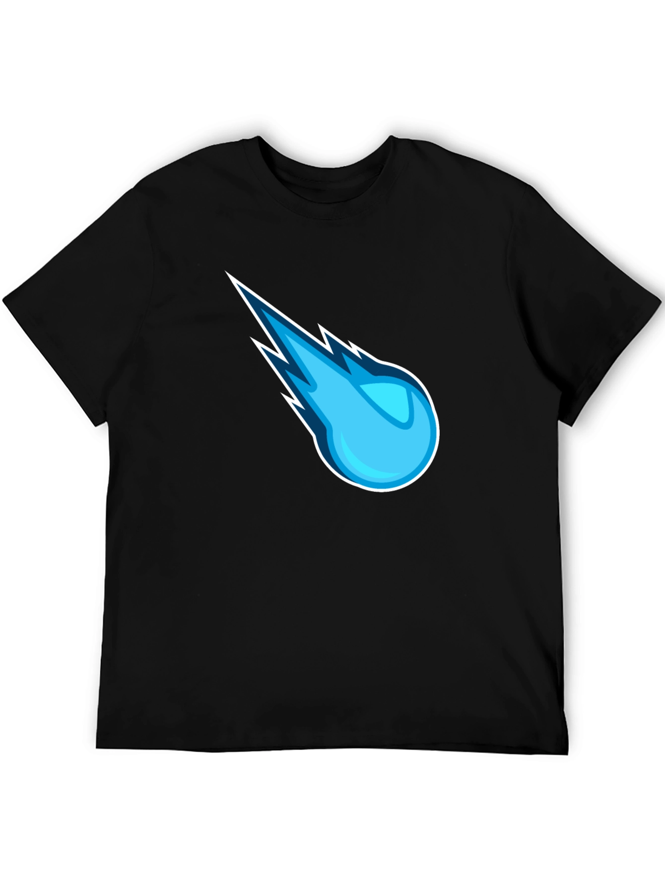 Blue Comet Graphic Black T-Shirt