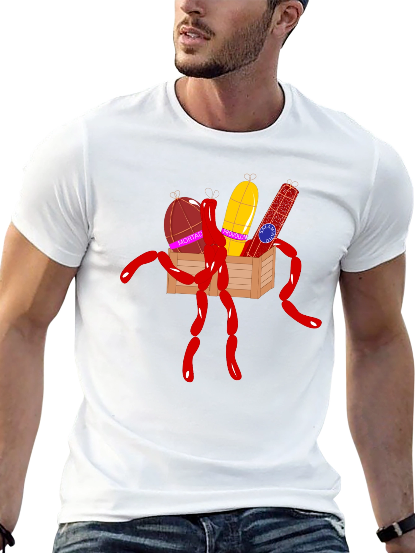 Humorous Sausage Graphic T-Shirt