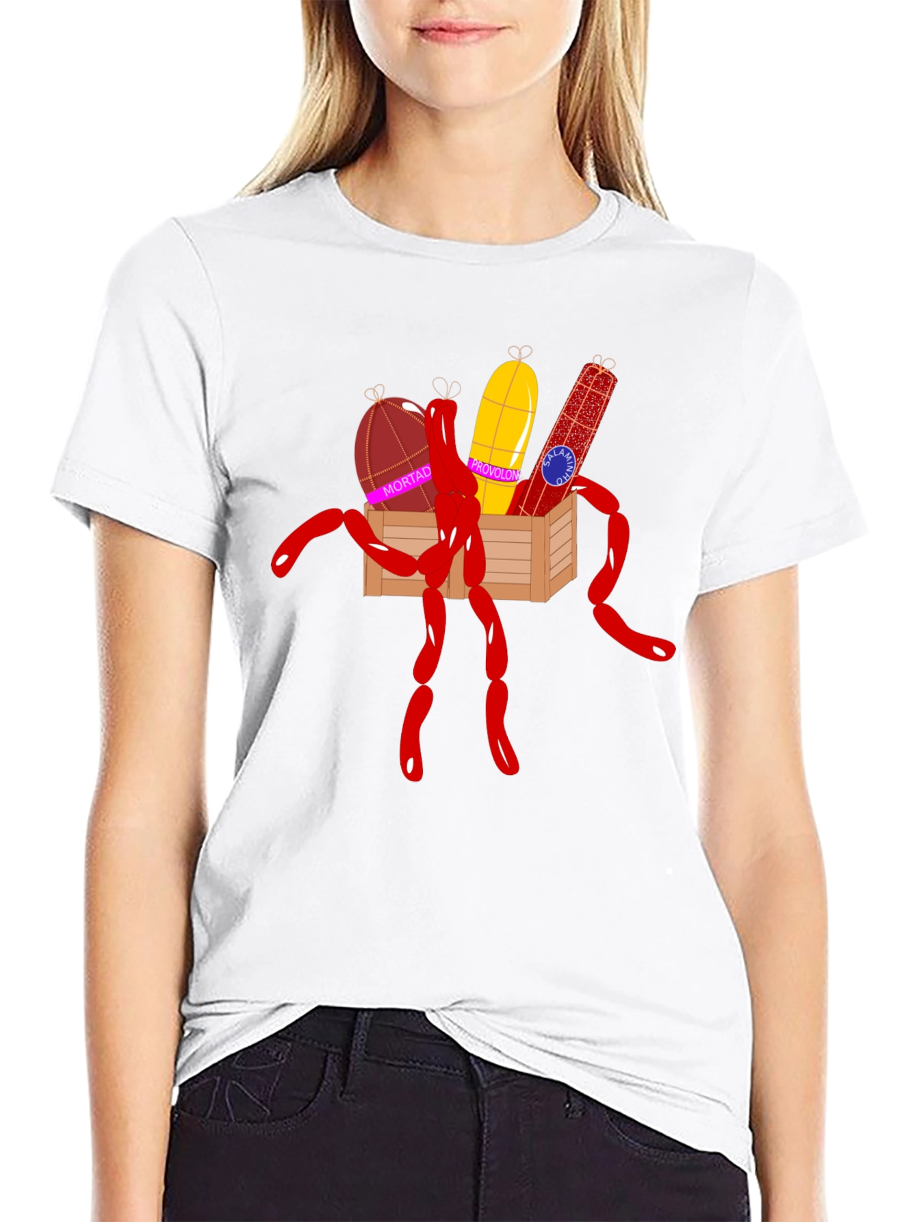 Humorous Sausage Graphic T-Shirt
