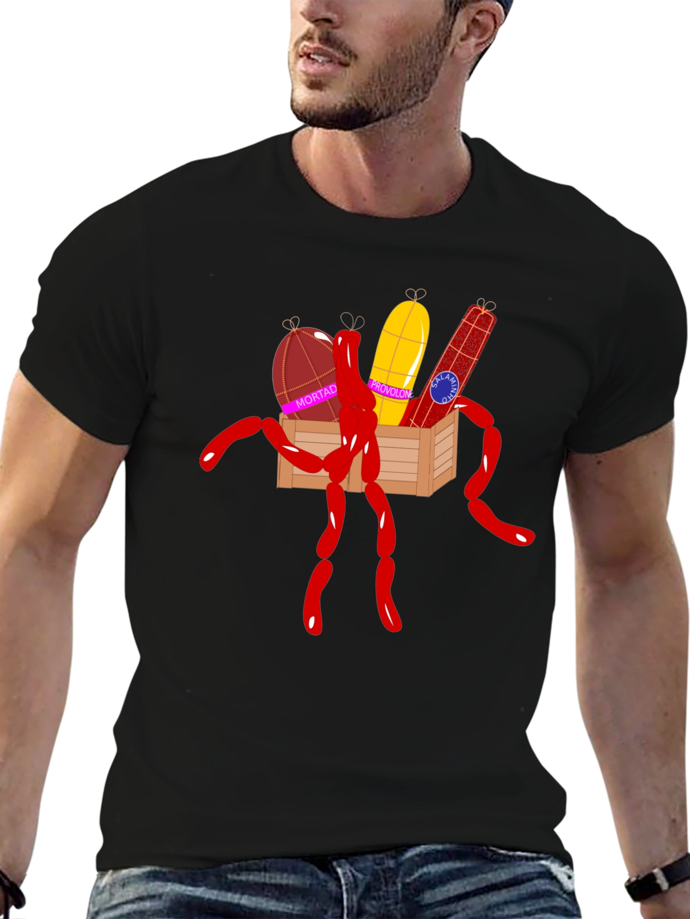 Humorous Sausage Graphic T-Shirt