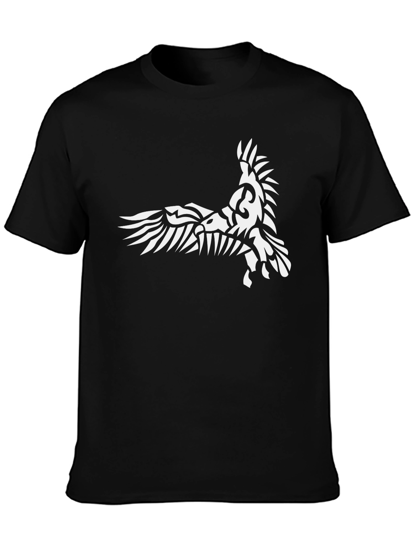 Raven Graphic Print Black T-Shirt