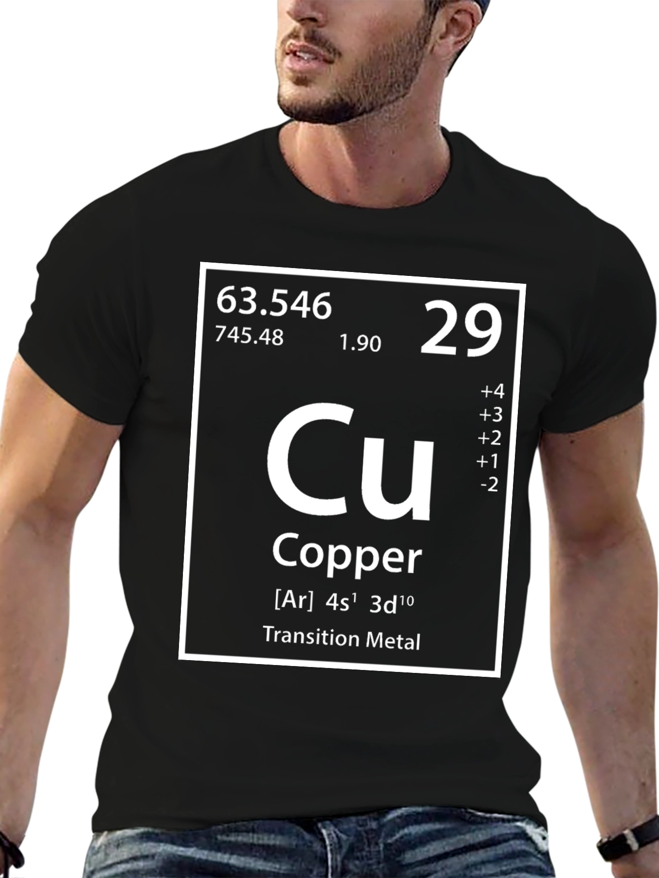 Copper Element Periodic Table Graphic T-Shirt
