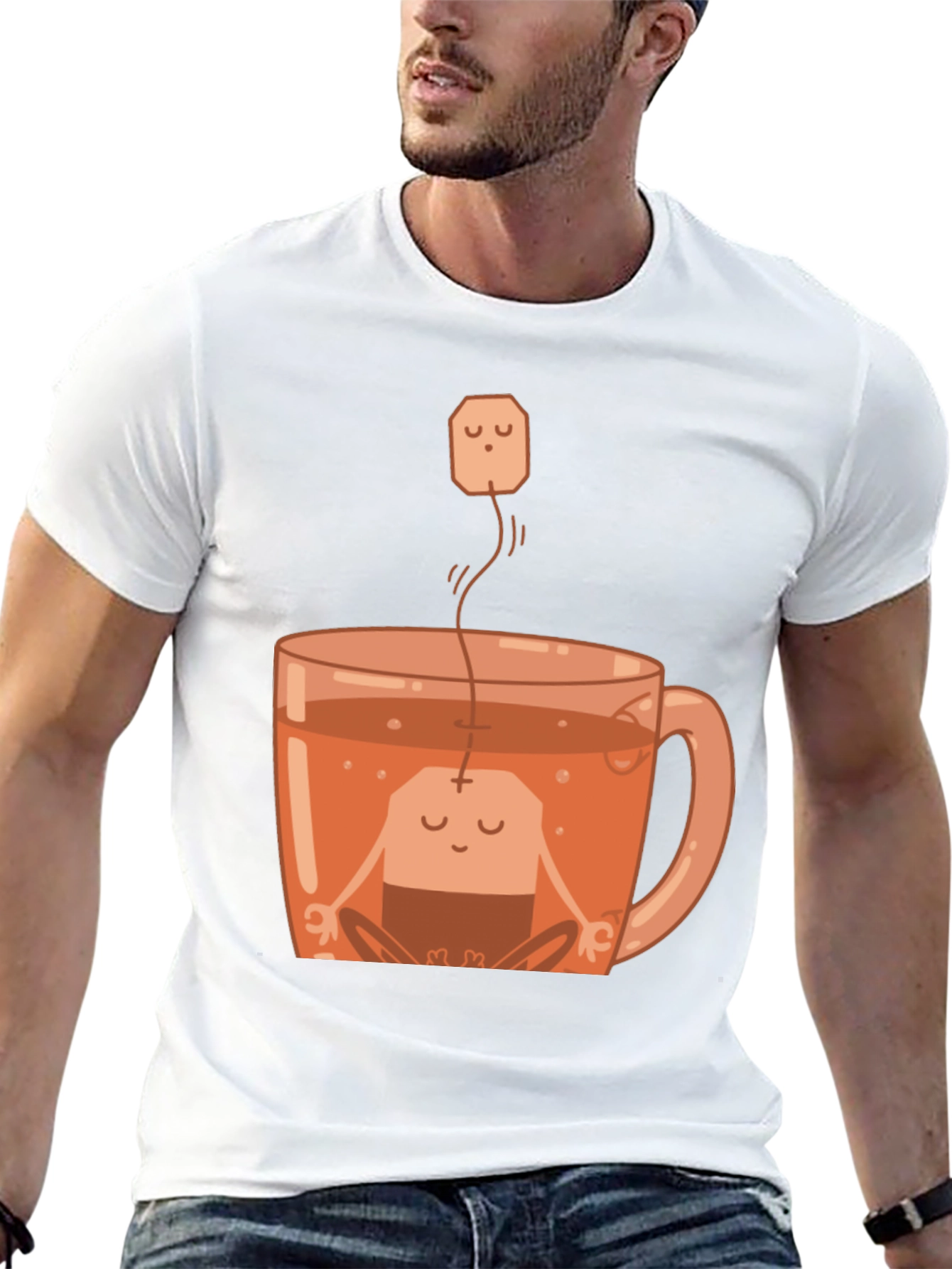 Zen Tea Shirt: Meditating Tea Bag in Cup