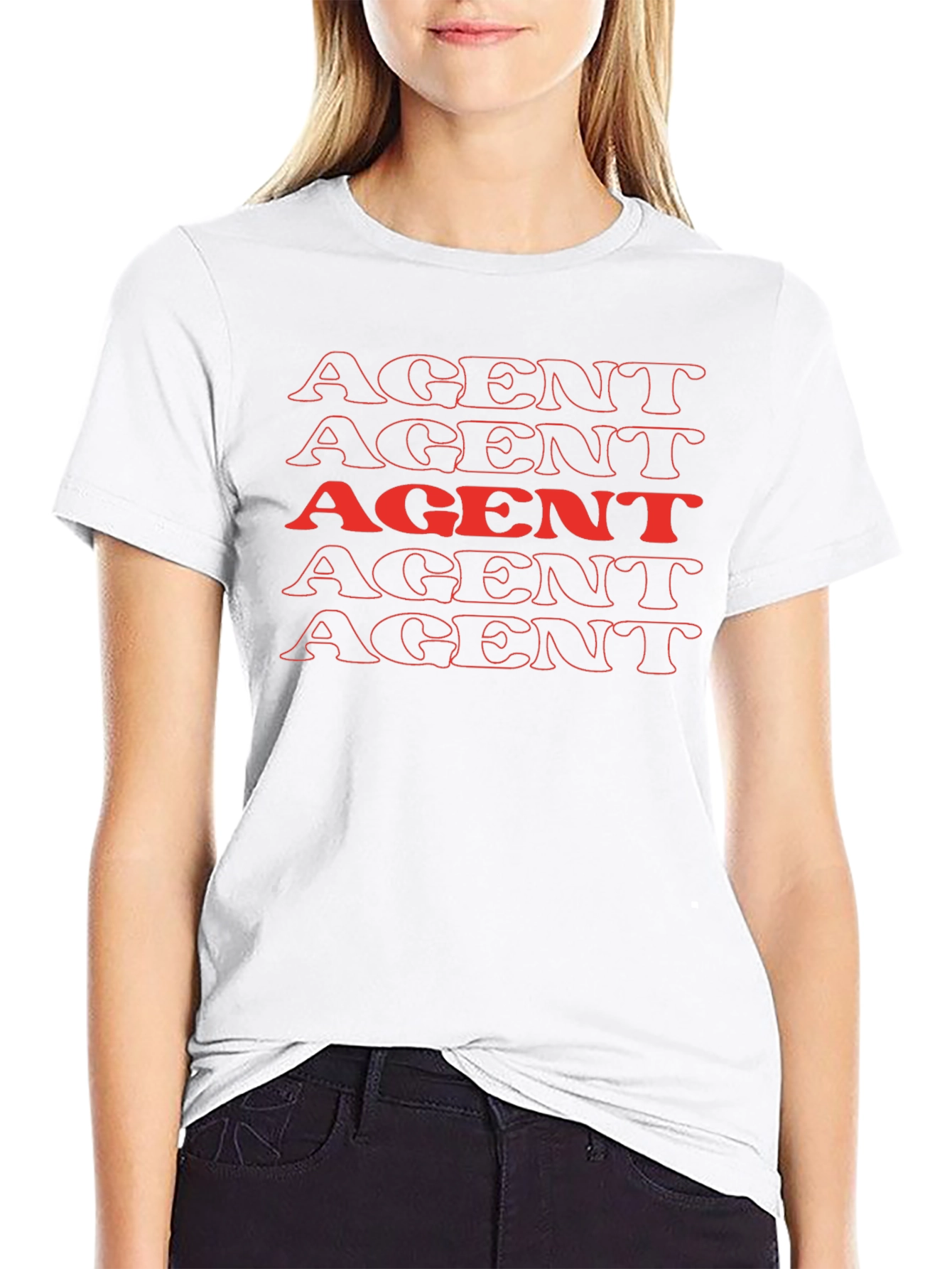 AGENT Stacked Graphic Tee - Bold & Unique!