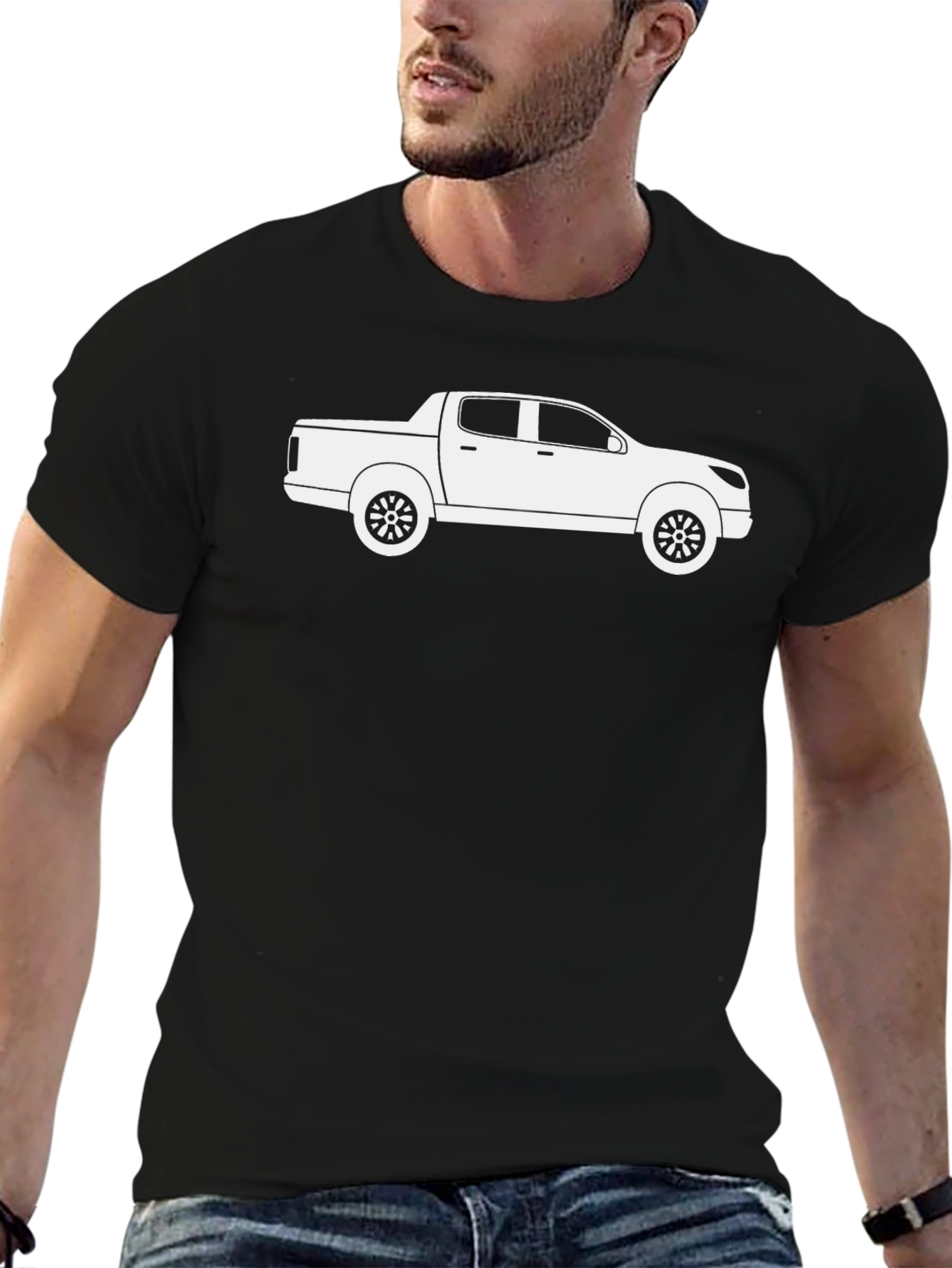 Truck Graphic T-Shirt - Black Cotton Tee