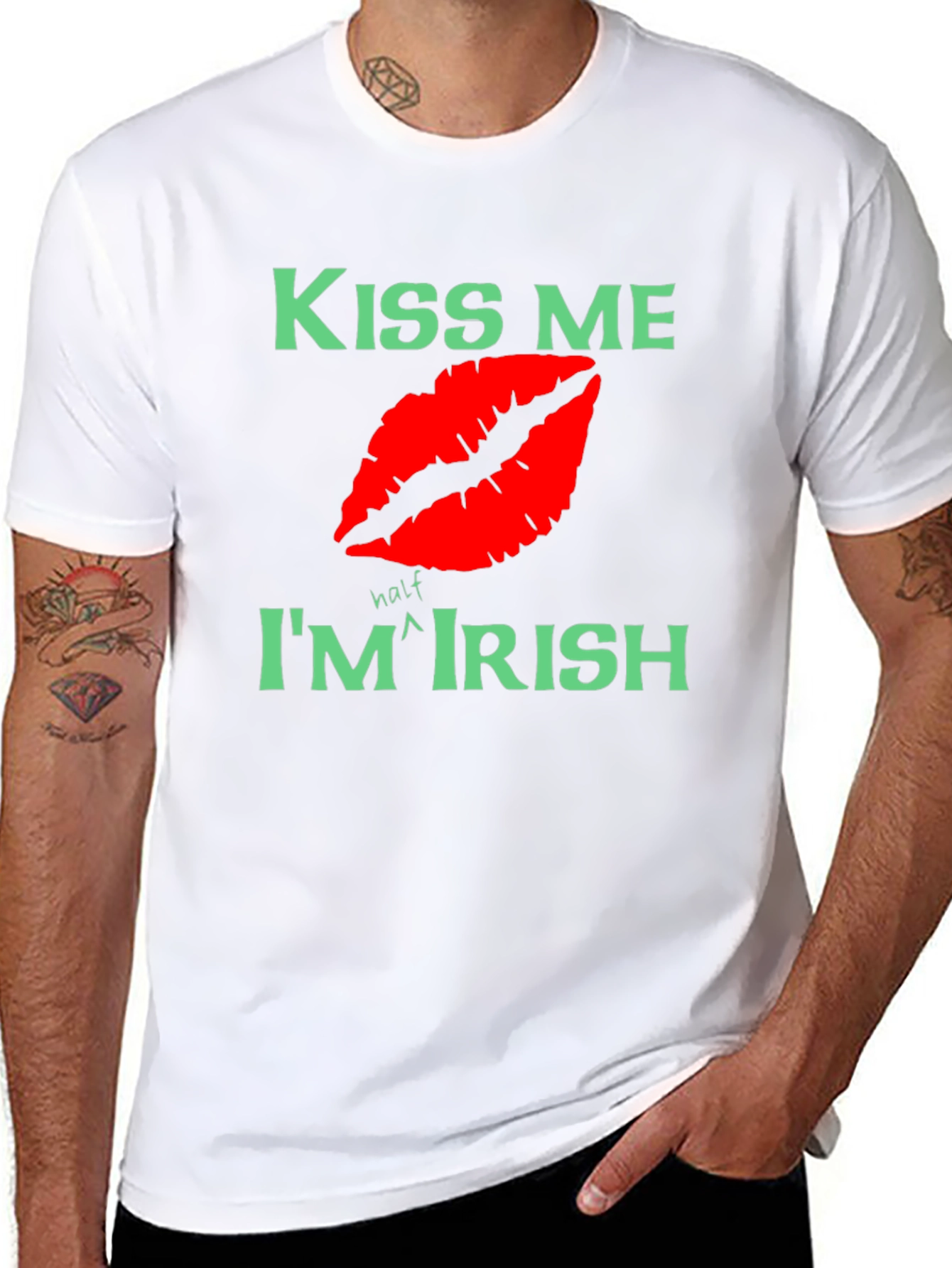 Kiss Me Im Half Irish St. Patricks Day Tee