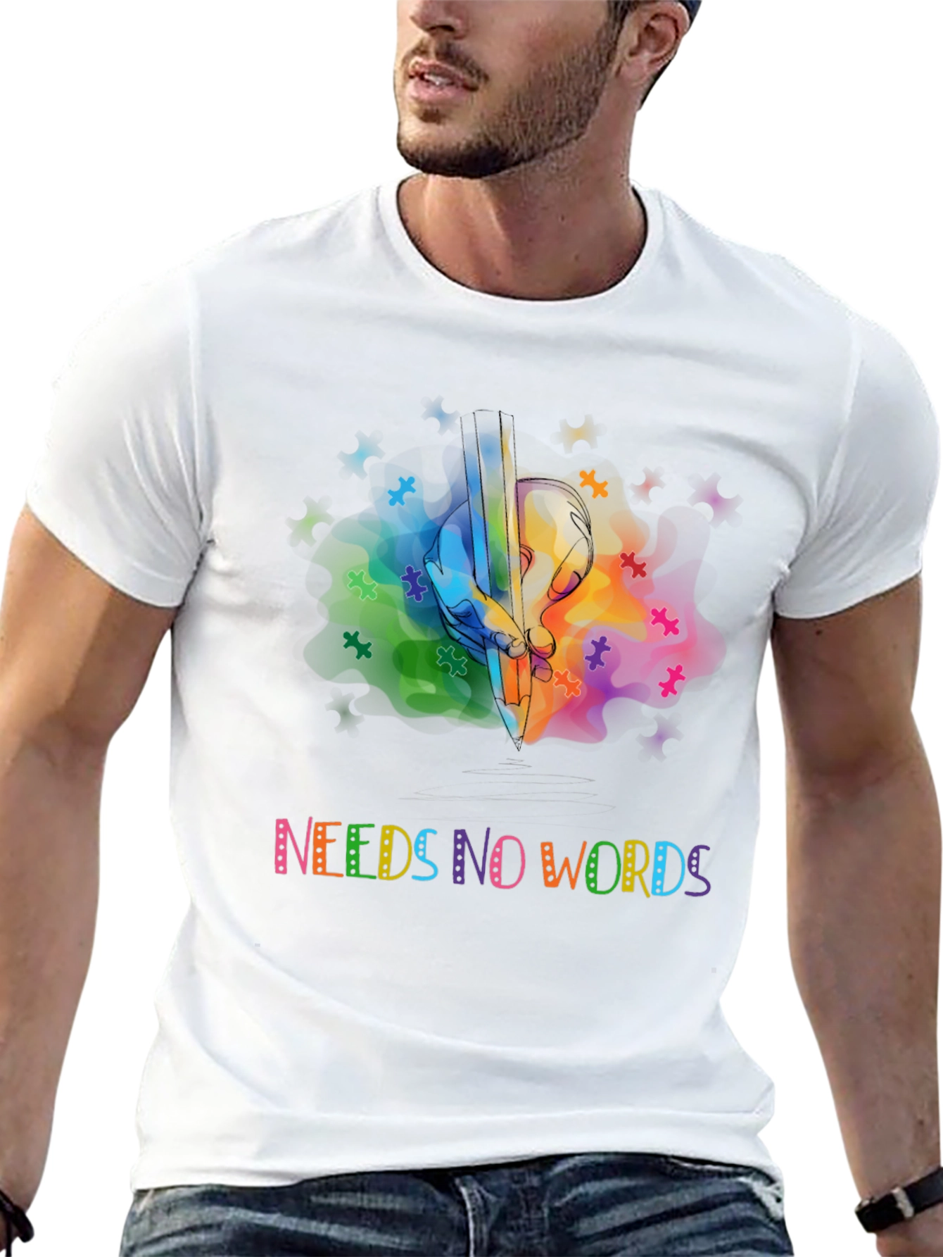 Autism Awareness Graphic Tee - Needs No Words