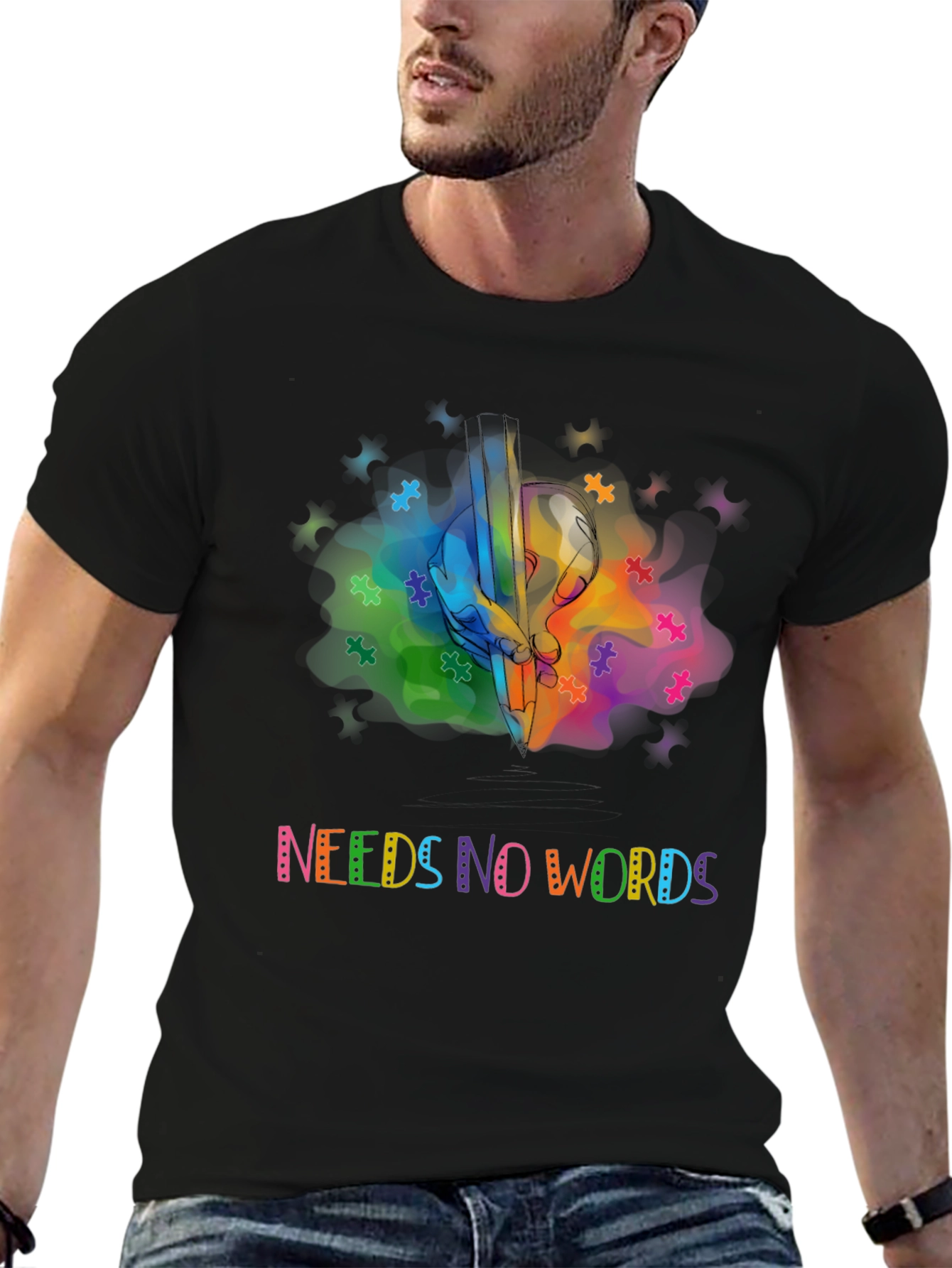 Autism Awareness Graphic Tee - Needs No Words