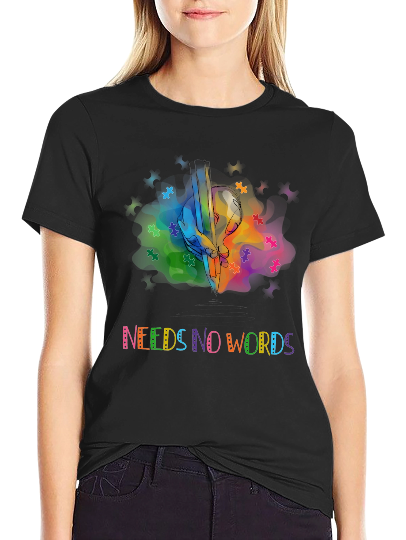 Autism Awareness Graphic Tee - Needs No Words