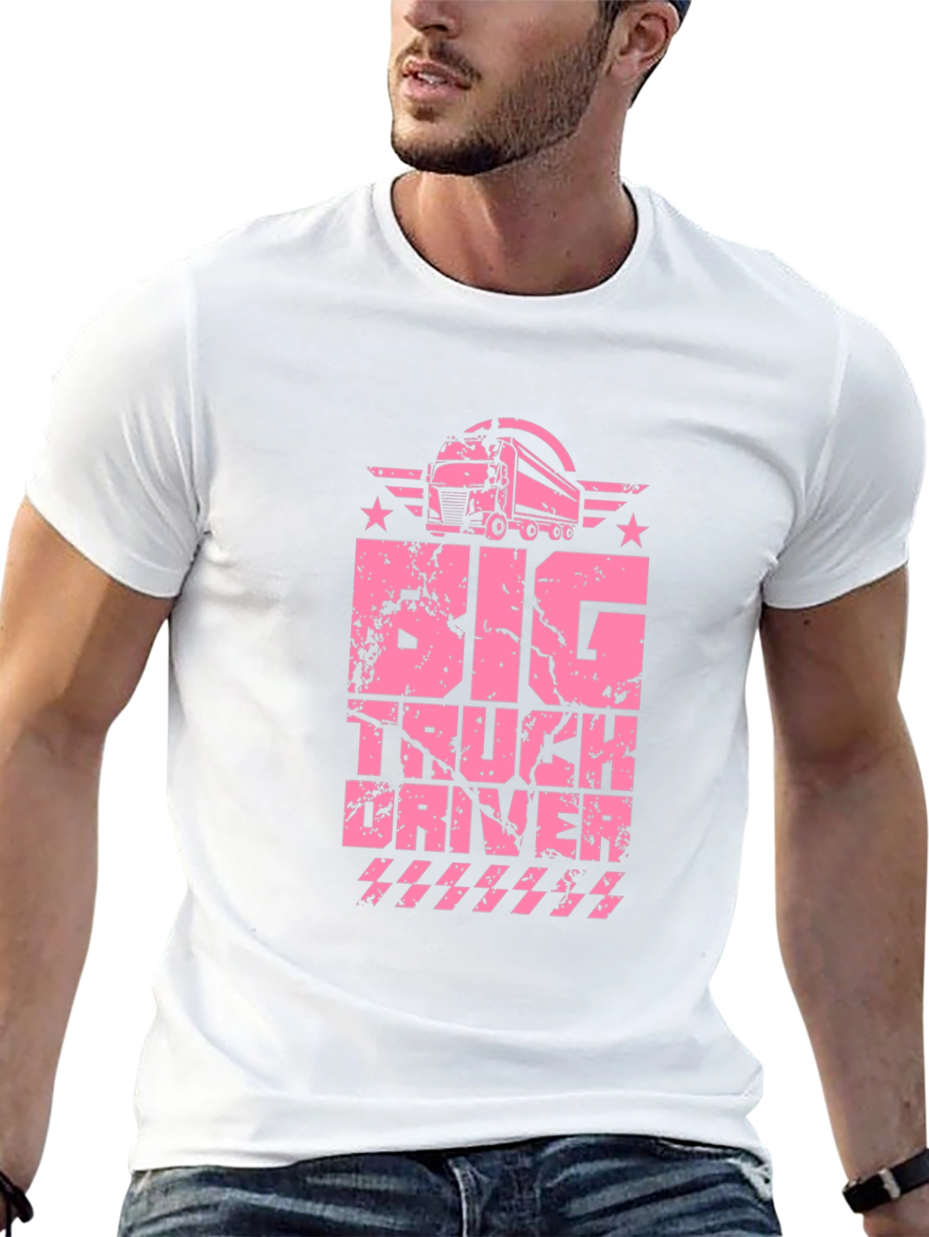Big Truck Driver Black T-Shirt
