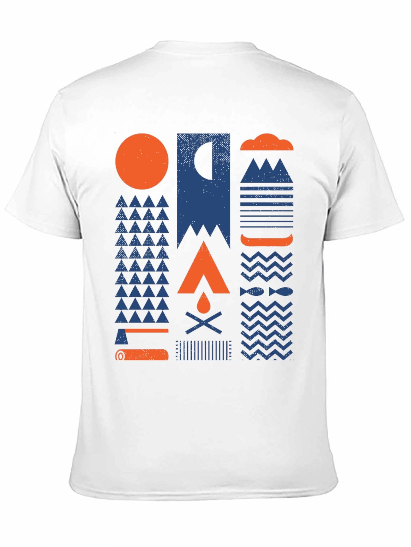 Geometric Camping Graphic Tee - Adventure Ready Shirt