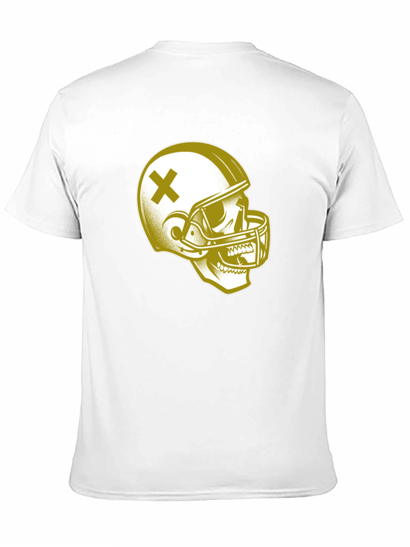 Skull Football Helmet Graphic T-Shirt