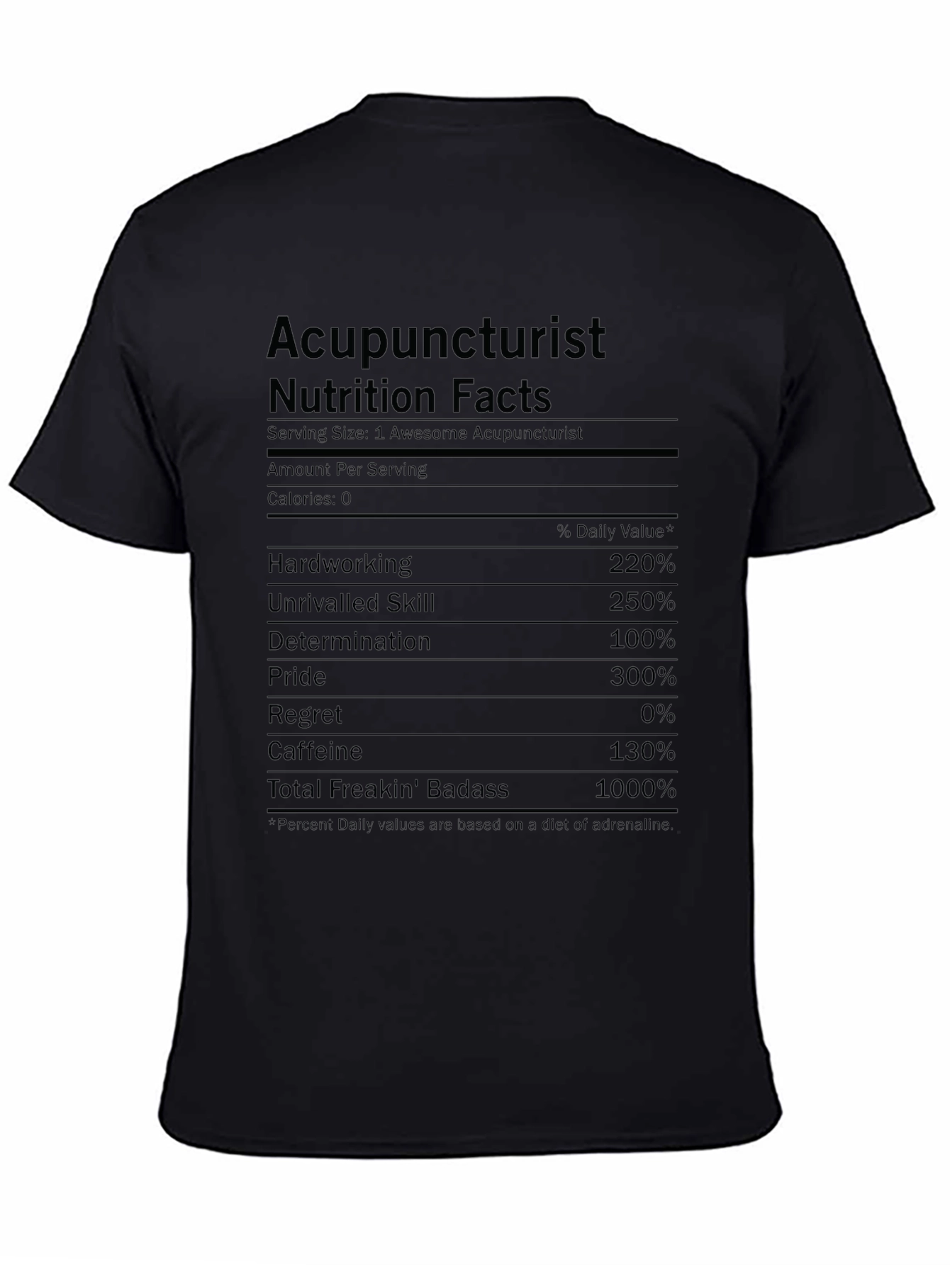 Acupuncturist Nutrition Facts T-Shirt
