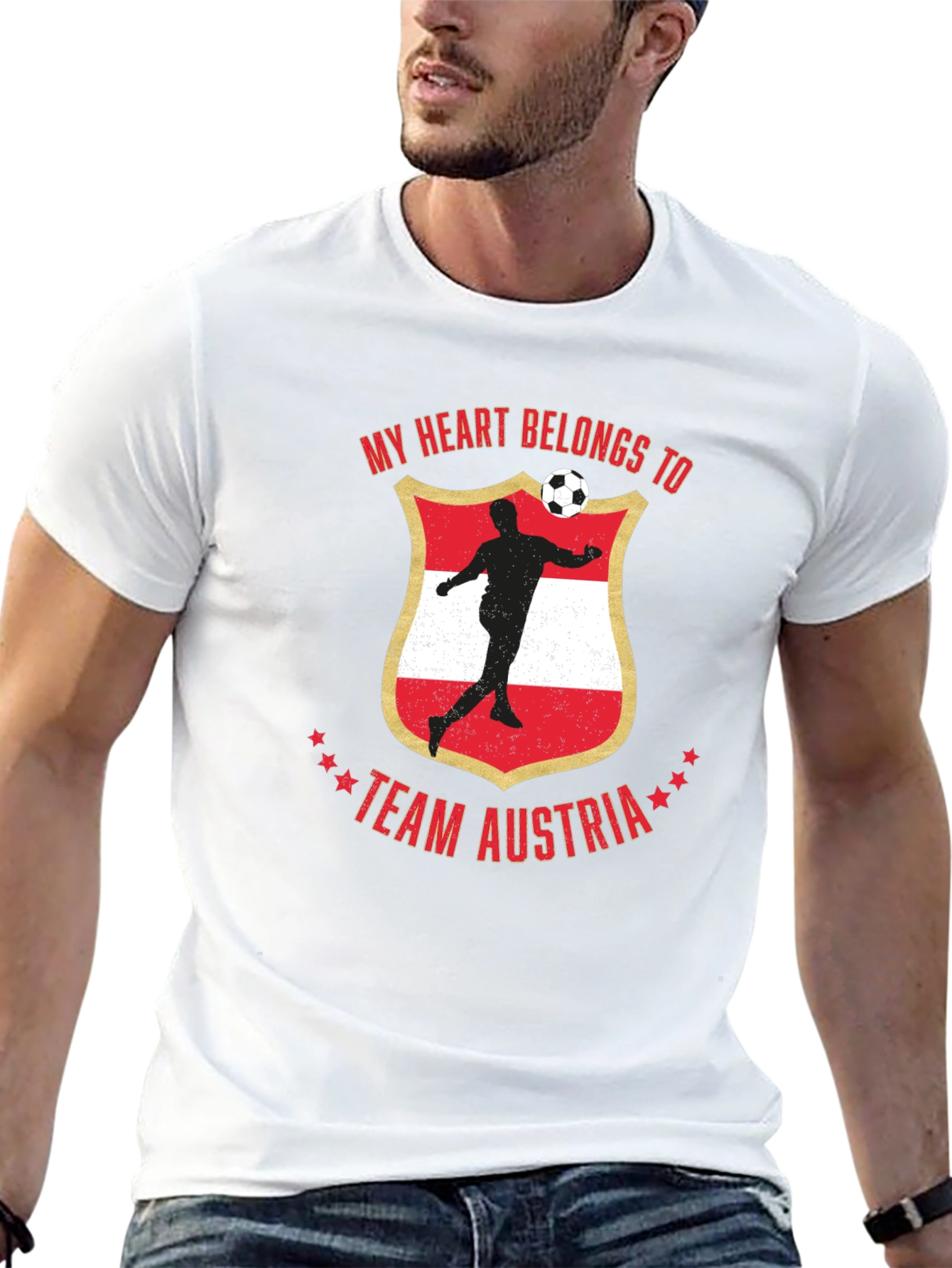 Austria Soccer T-Shirt: My Heart Belongs to Team Austria