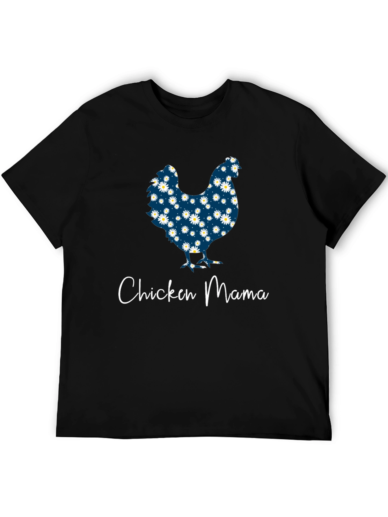 Chicken Mama Daisy Pattern T-Shirt