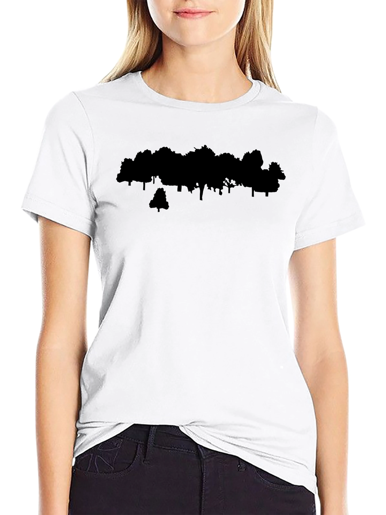 Silhouette Forest Graphic Tee - Black