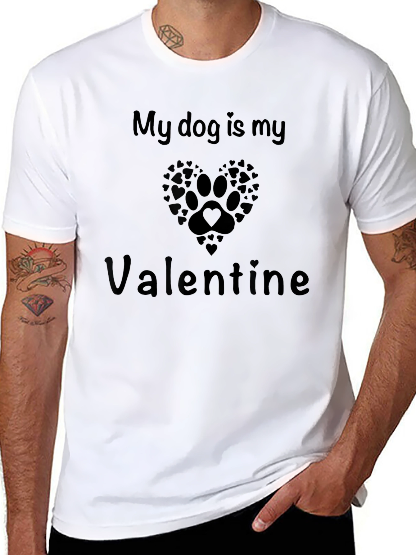 My Dog Is My Valentine Graphic Tee