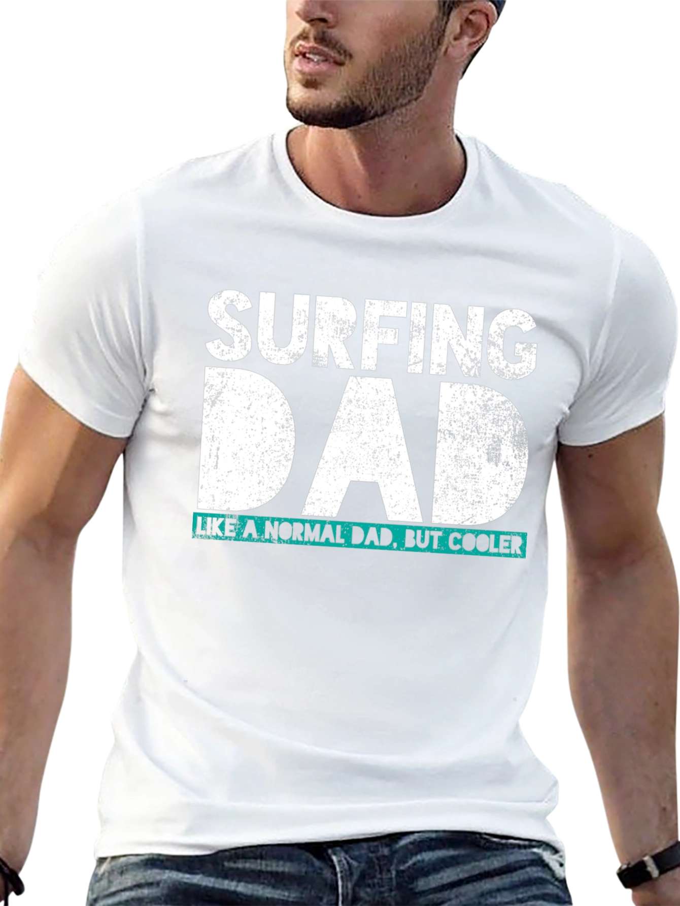 Surfing Dad T-Shirt - Cool Dad Tee