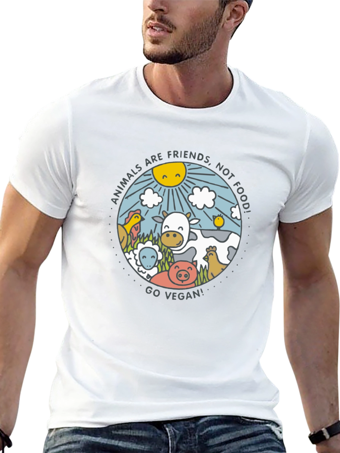 Animals Are Friends Vegan T-Shirt