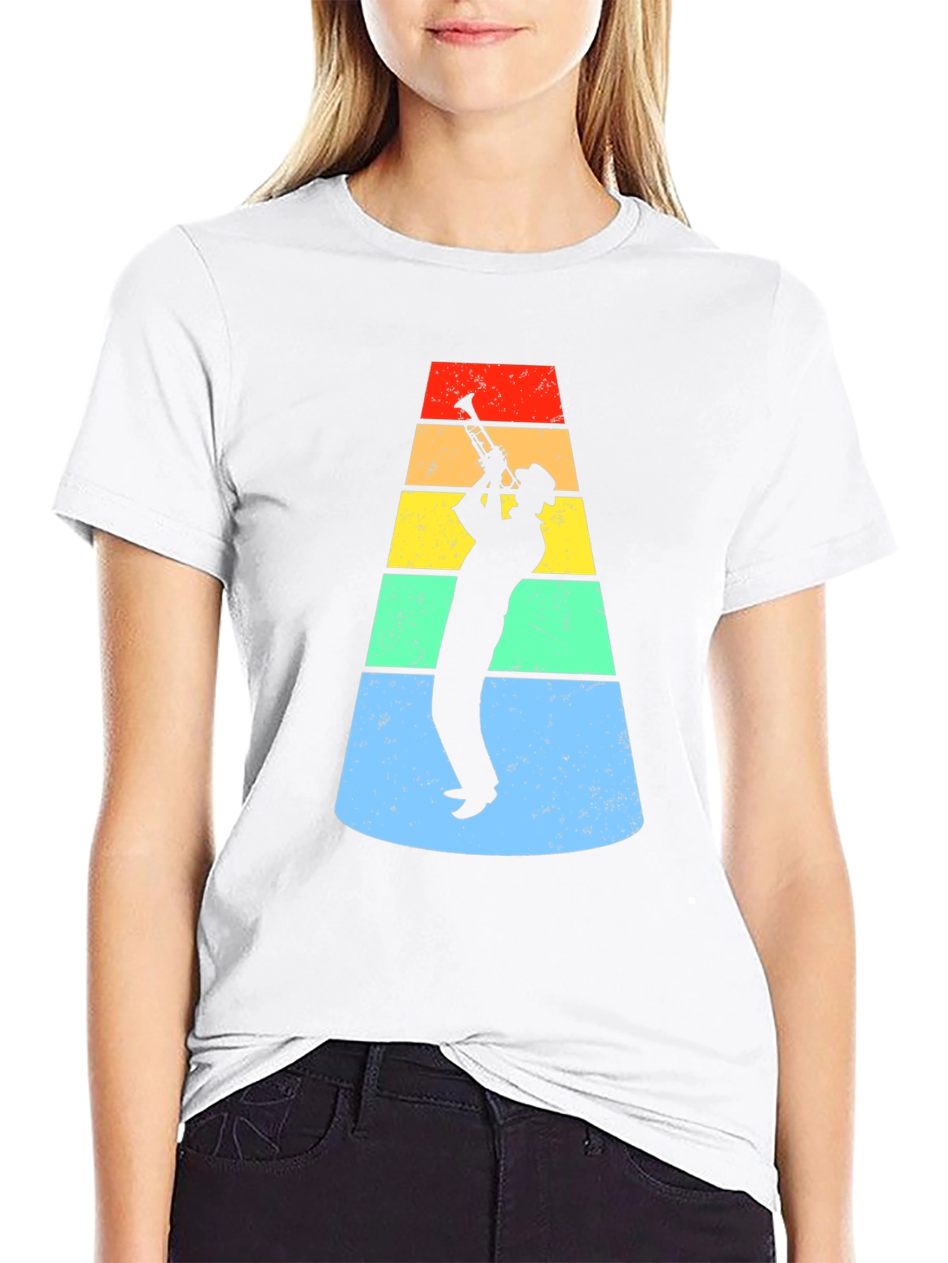 Retro Trumpet Player Graphic Tee