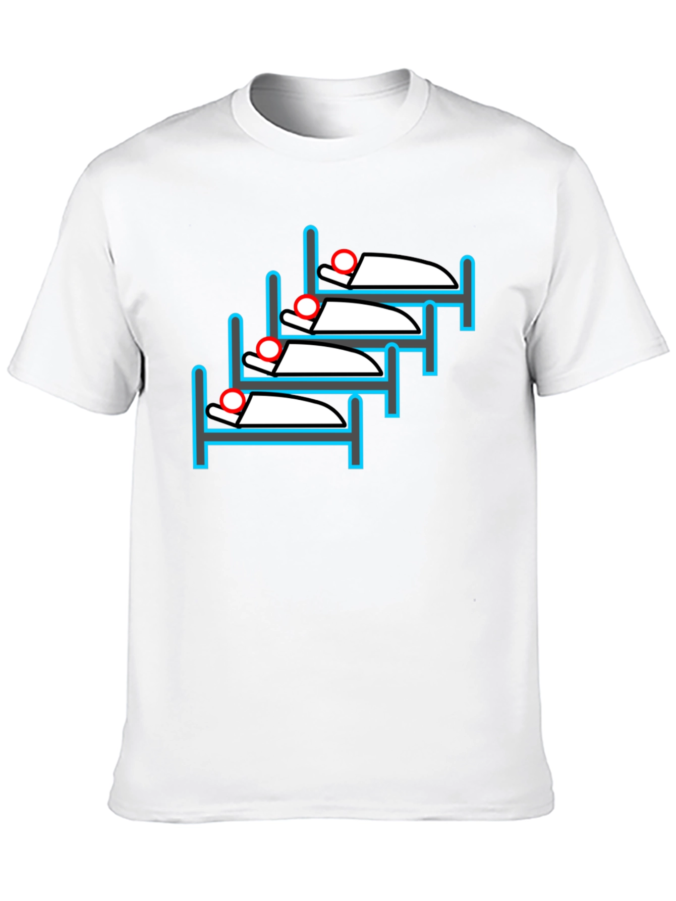 Sleepy Stack T-Shirt - Quirky Bed Design