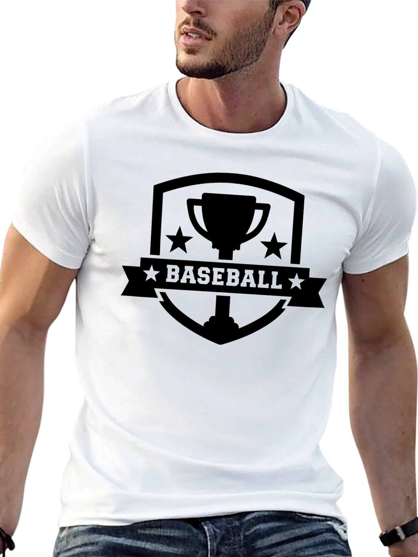 Baseball Trophy Graphic T-Shirt