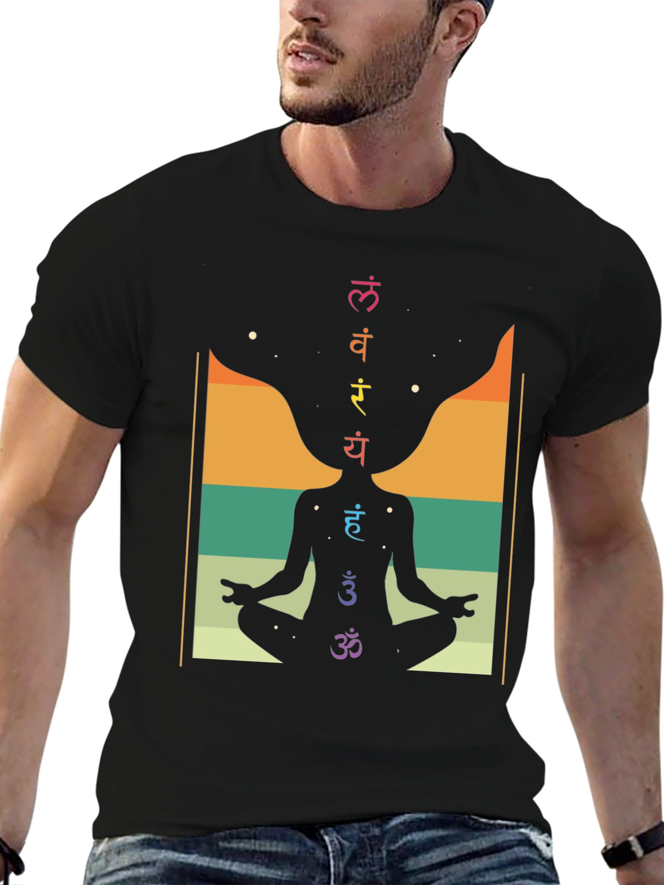 Chakra Meditation T-Shirt - Spiritual Yoga Design