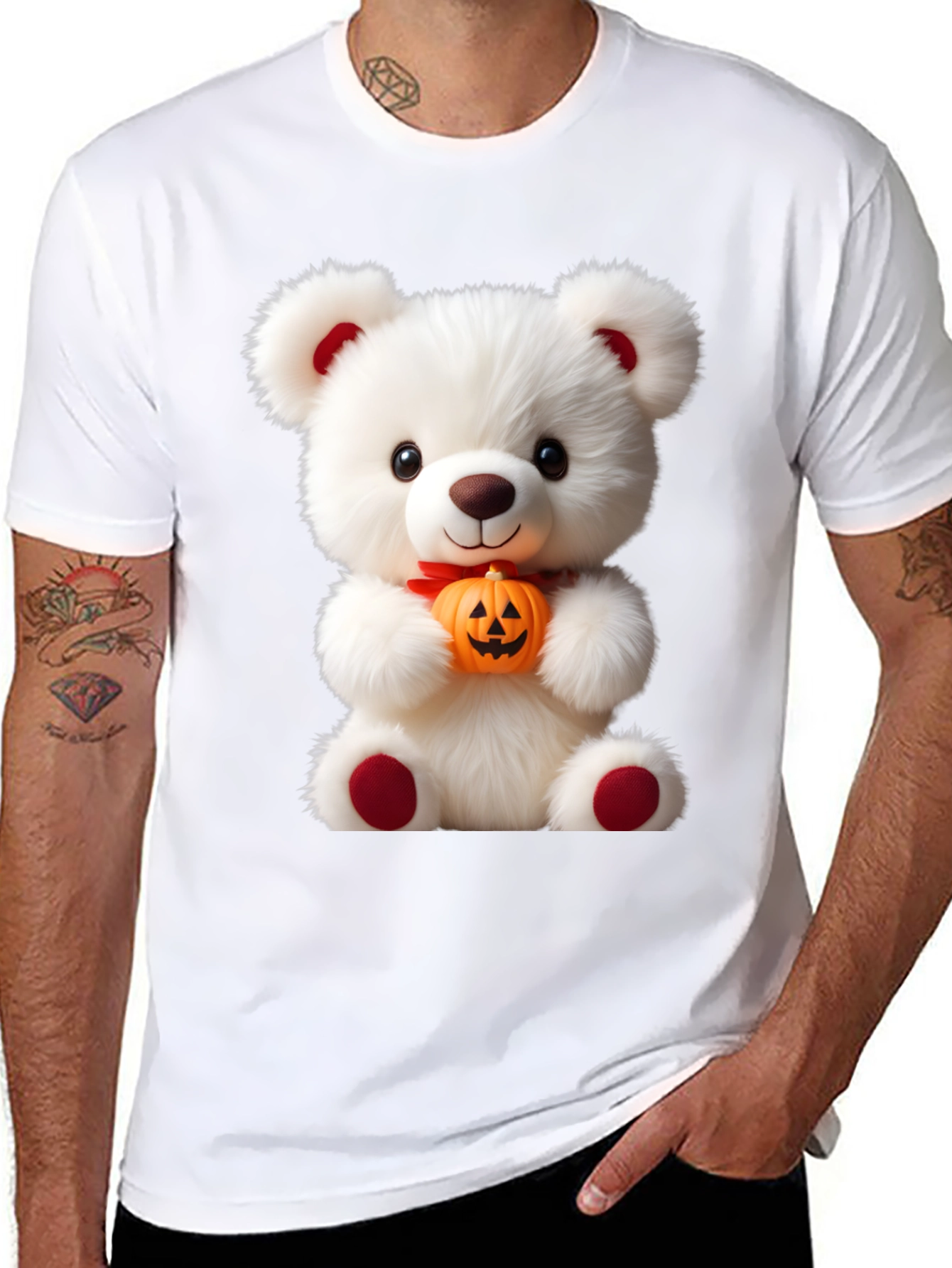 Teddy Bear with Pumpkin T-Shirt