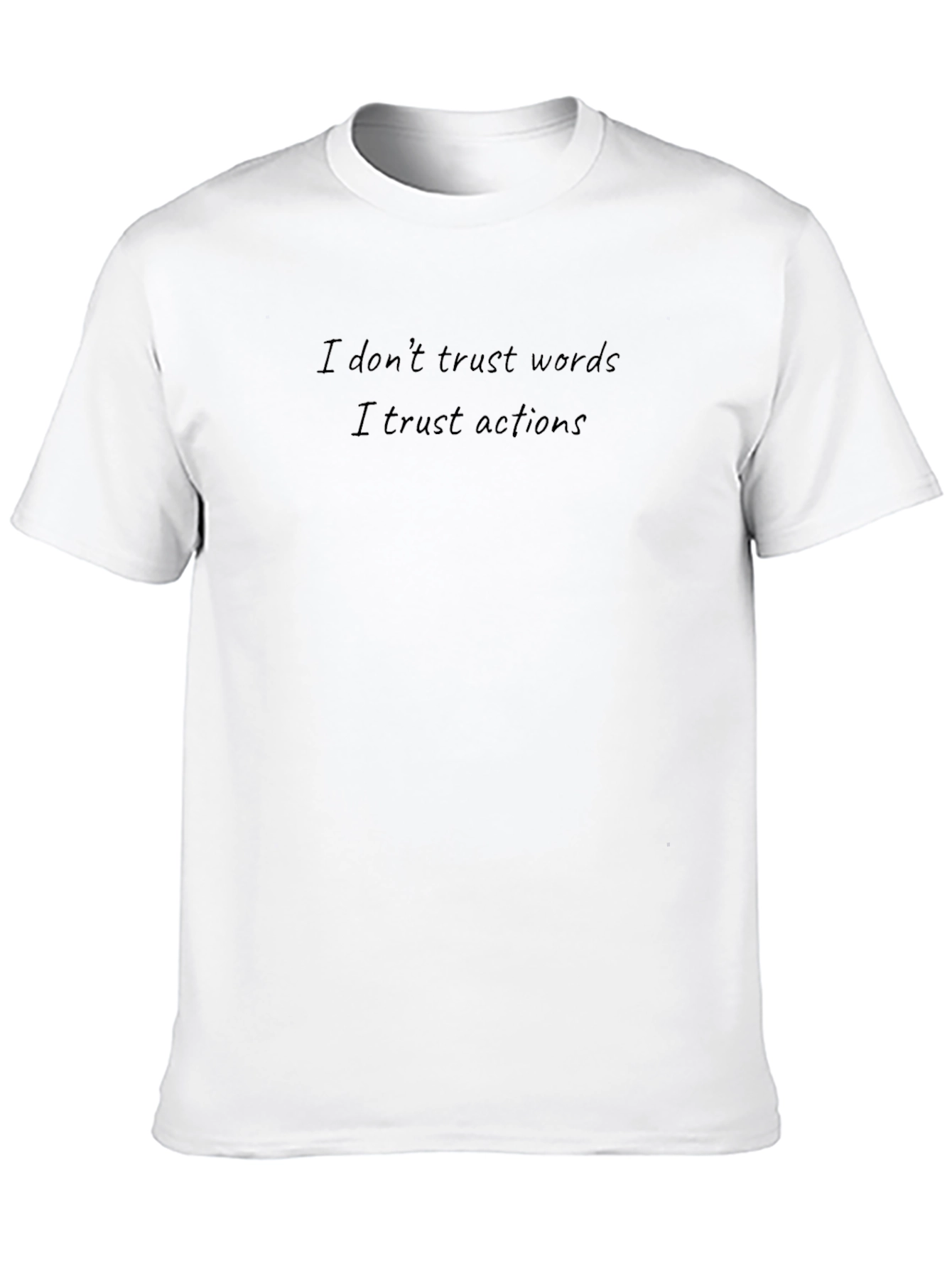I Trust Actions Black Graphic Tee