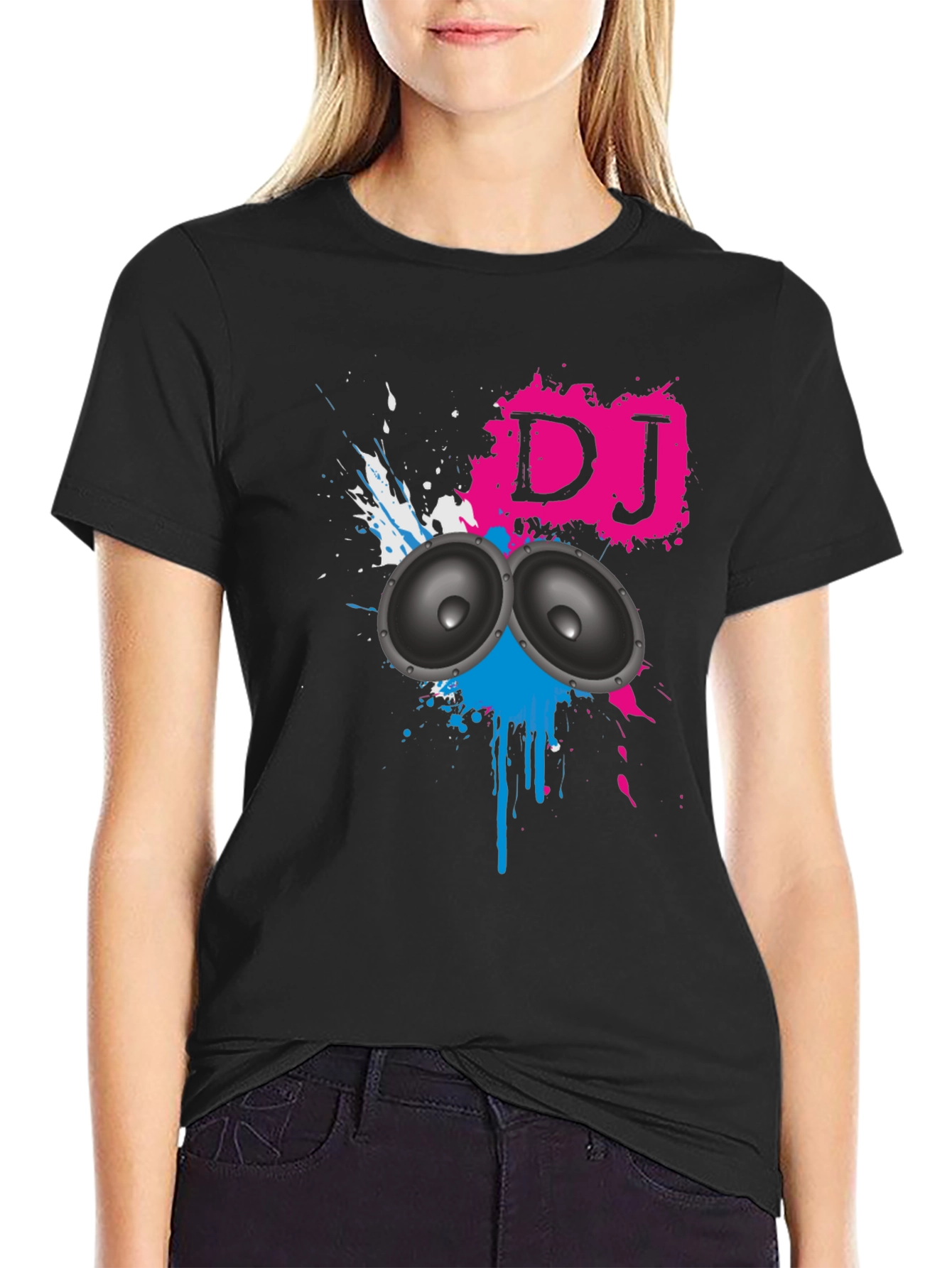 DJ Graphic Black T-Shirt - Music Lover Tee