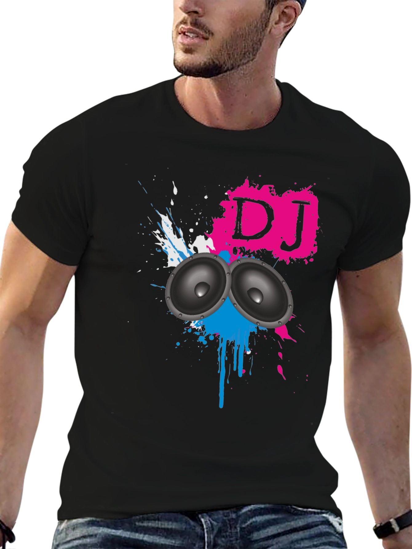 DJ Graphic Black T-Shirt - Music Lover Tee