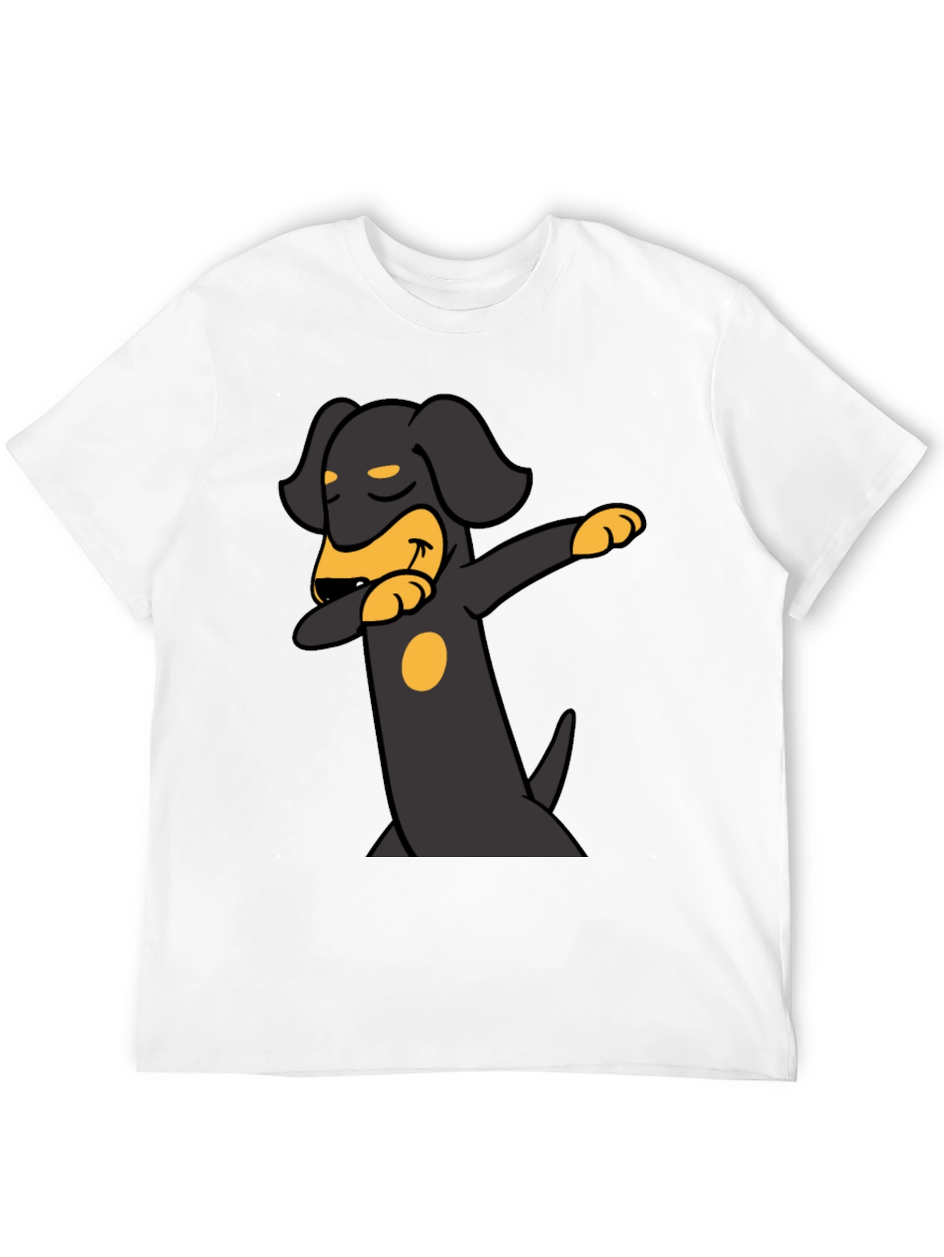 Dabbing Dachshund Graphic Tee - Black