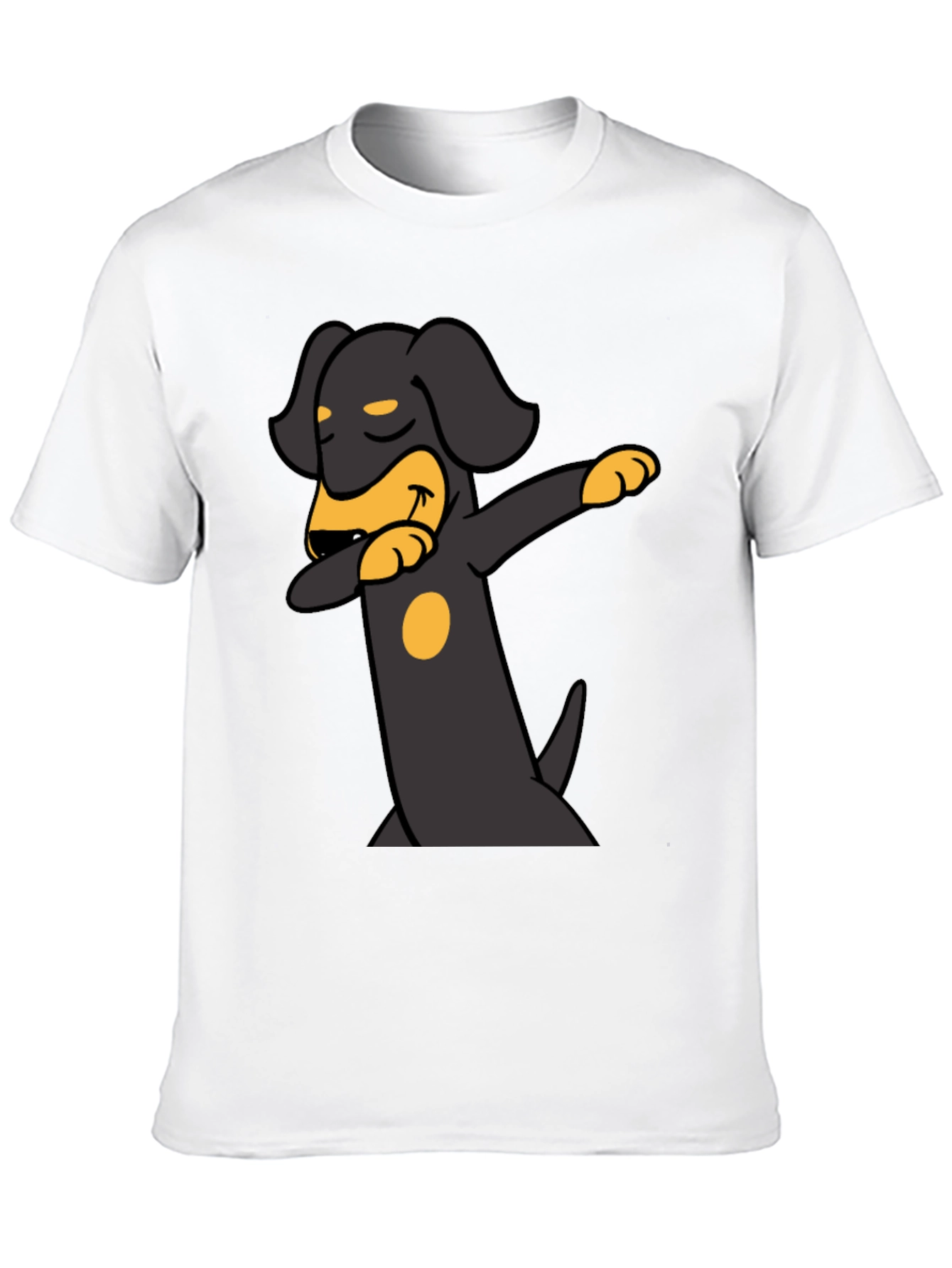 Dabbing Dachshund Graphic Tee - Black