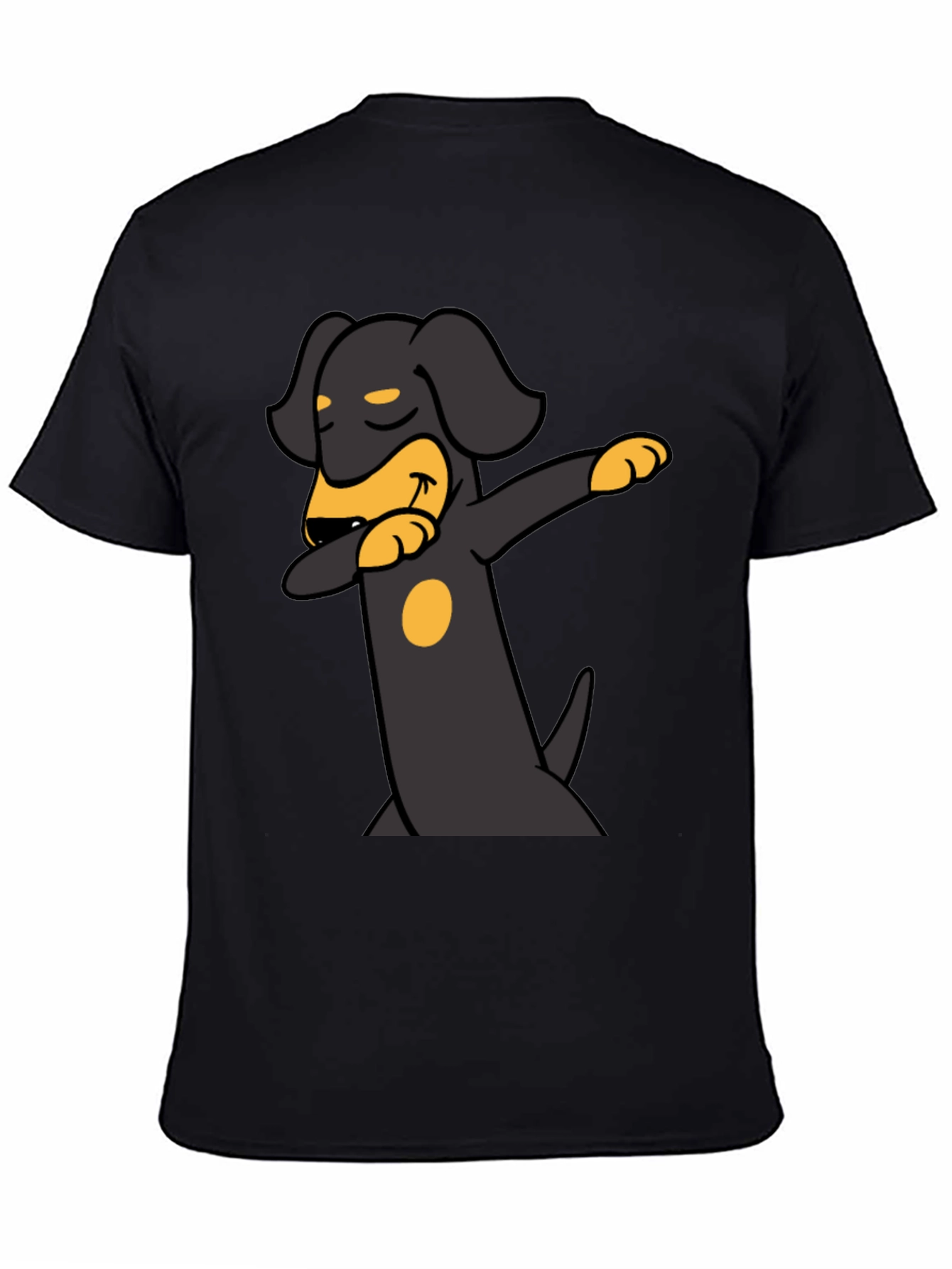 Dabbing Dachshund Graphic Tee - Black