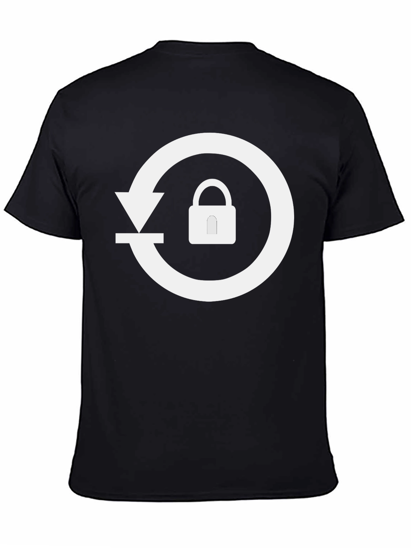 Privacy Protection T-Shirt: Modern Lock Graphic