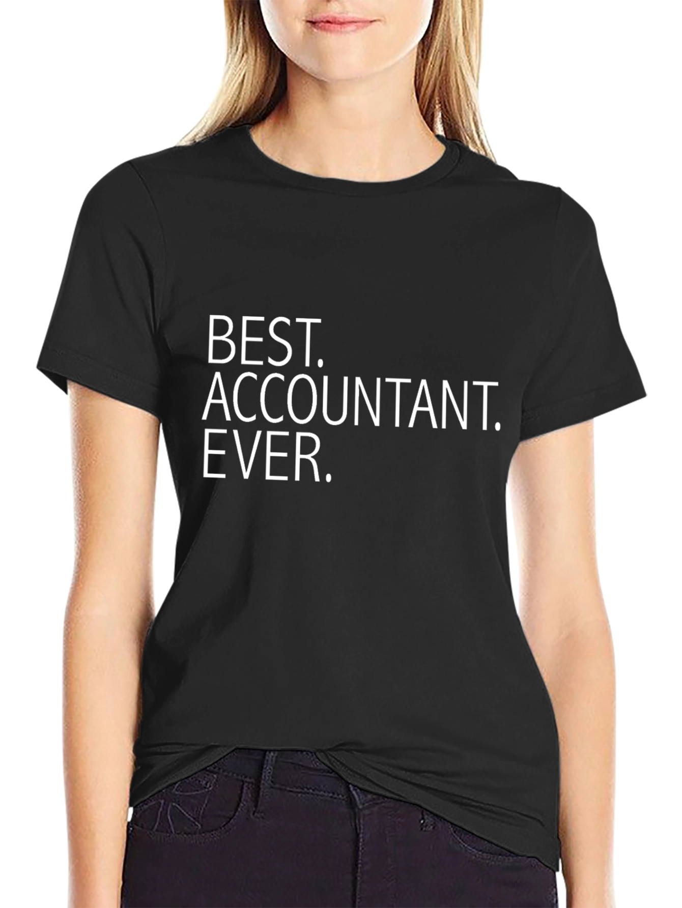 Best Accountant Ever T-Shirt - Black Cotton Blend