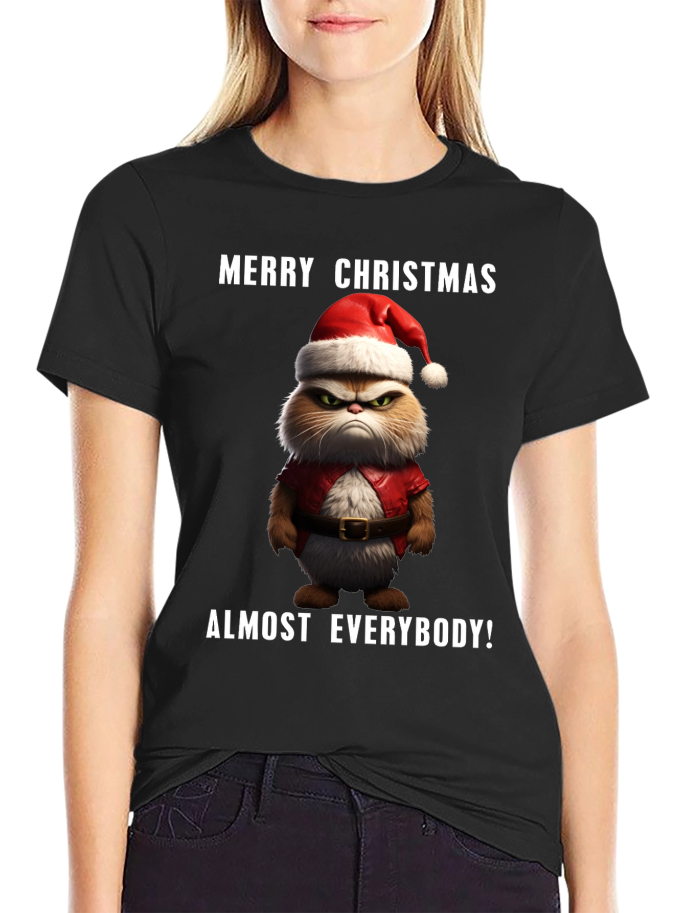 Grumpy Cat Merry Christmas T-Shirt