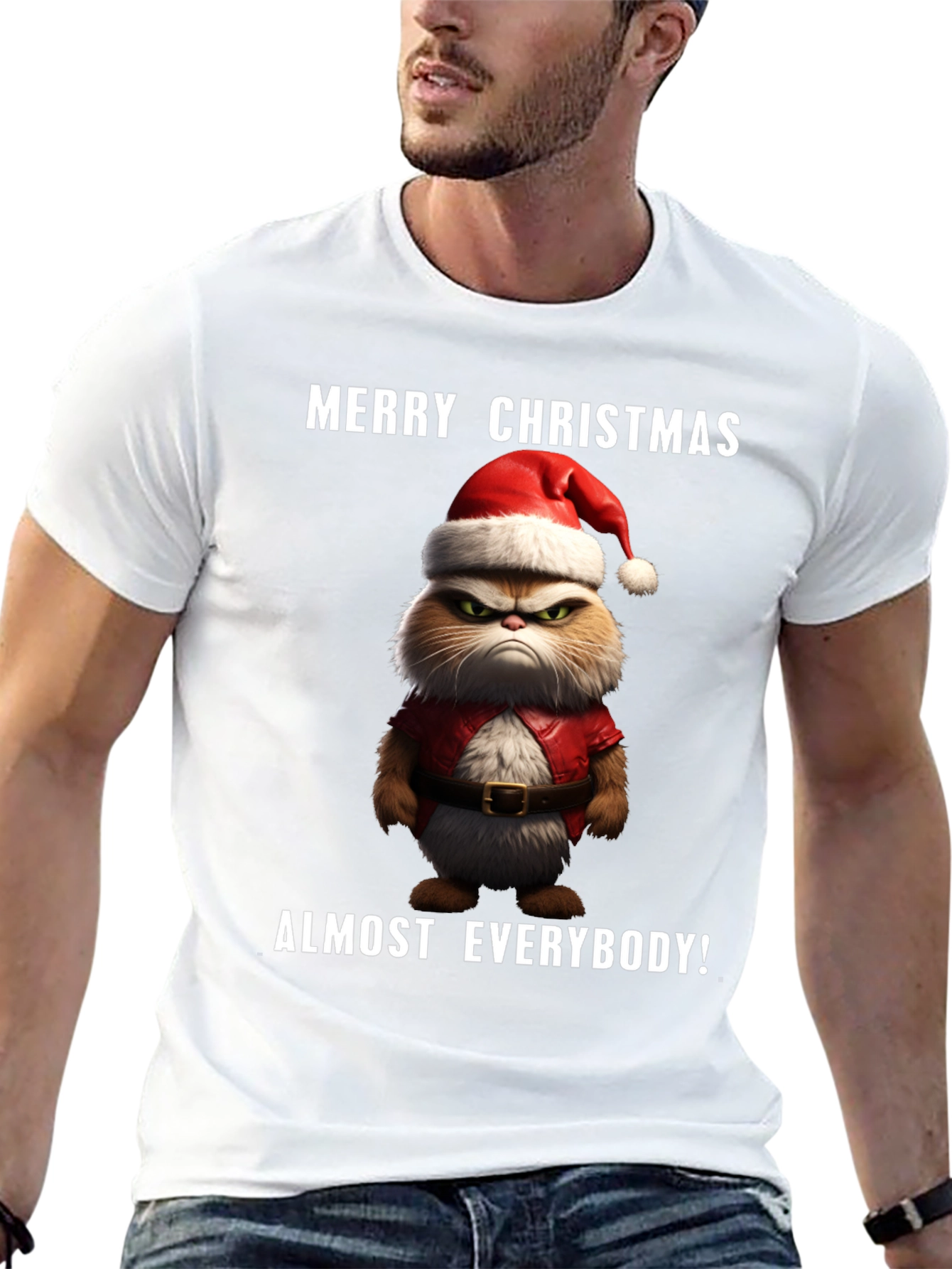 Grumpy Cat Merry Christmas T-Shirt