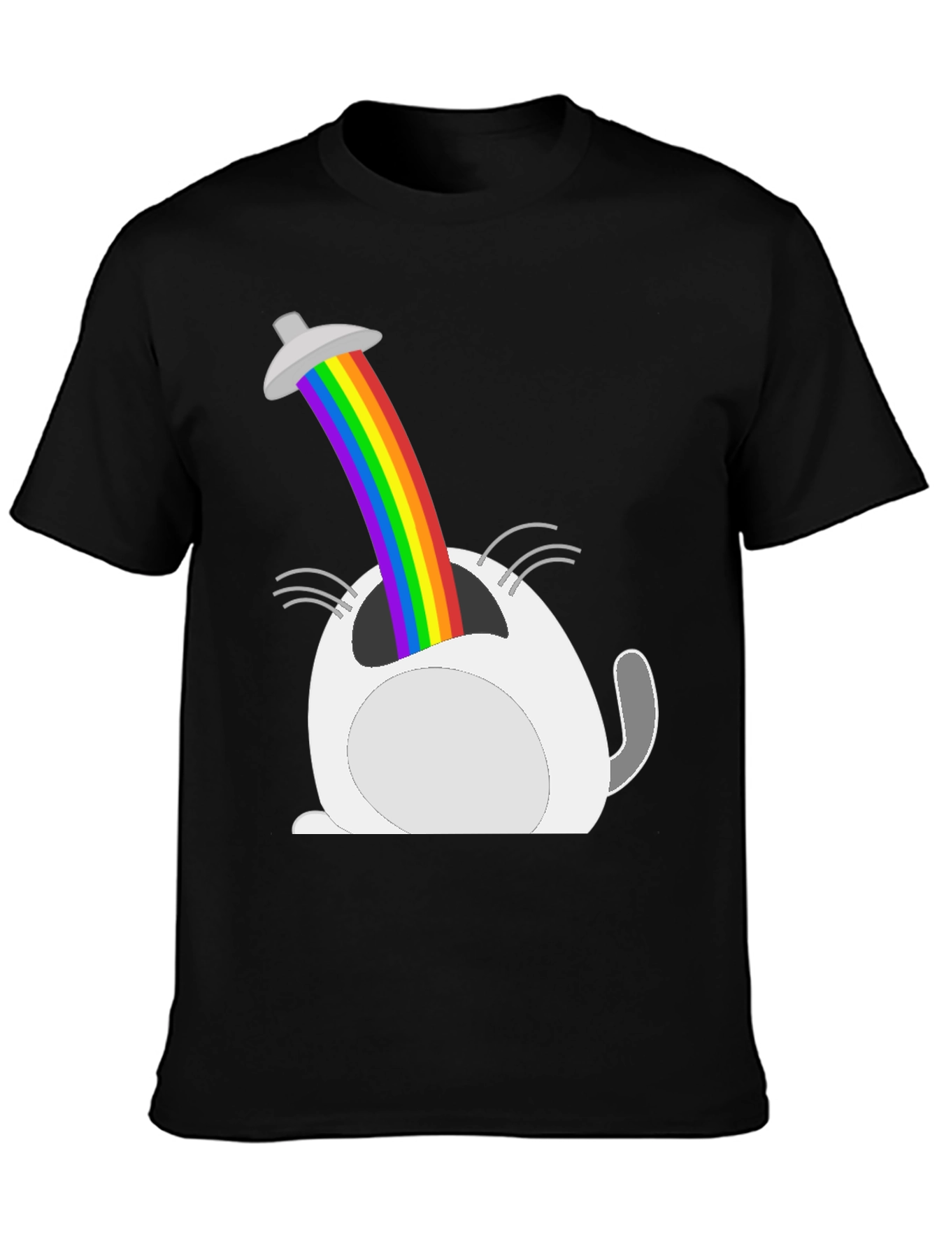 Funny Cat Rainbow UFO T-Shirt