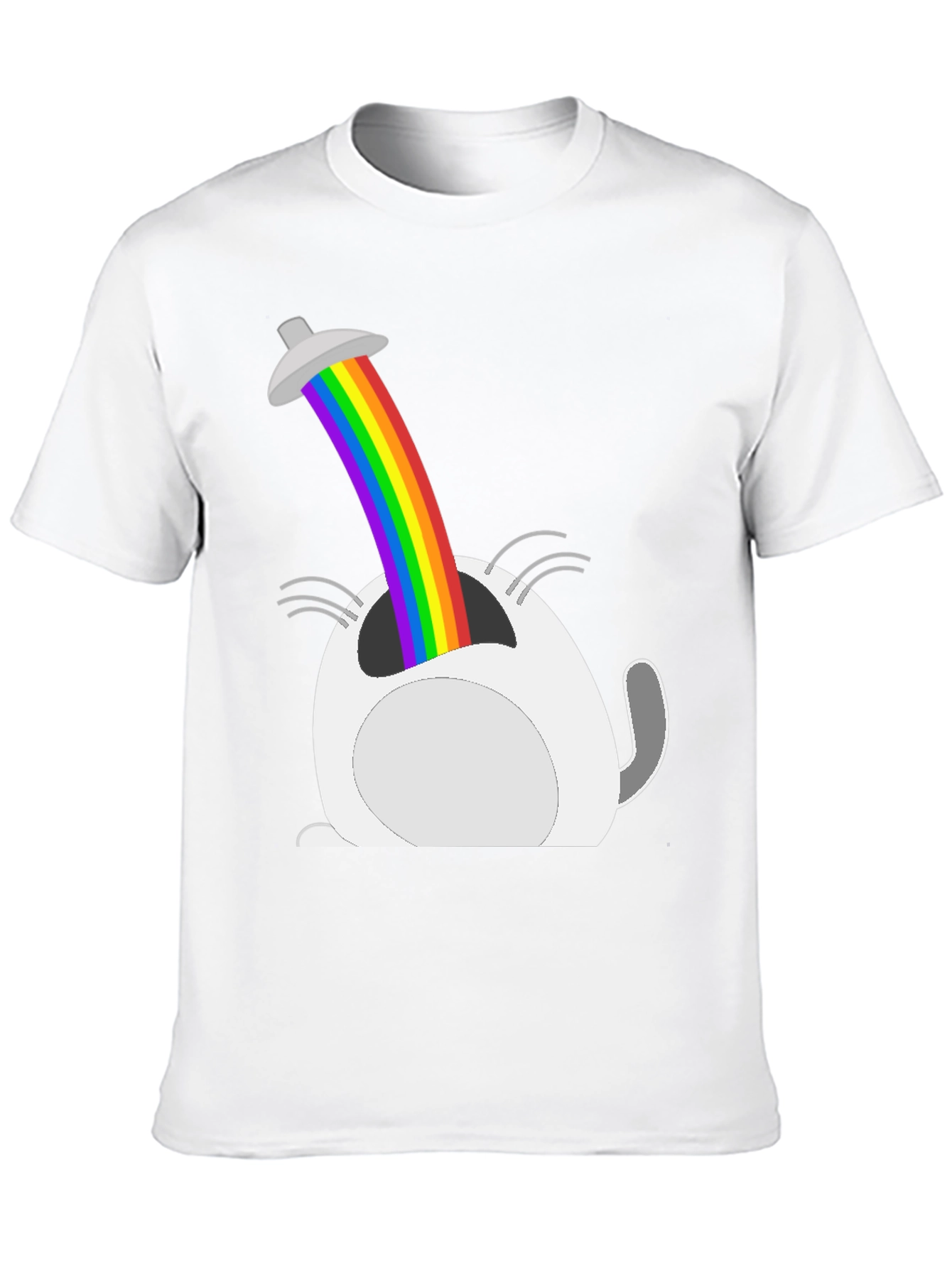 Funny Cat Rainbow UFO T-Shirt