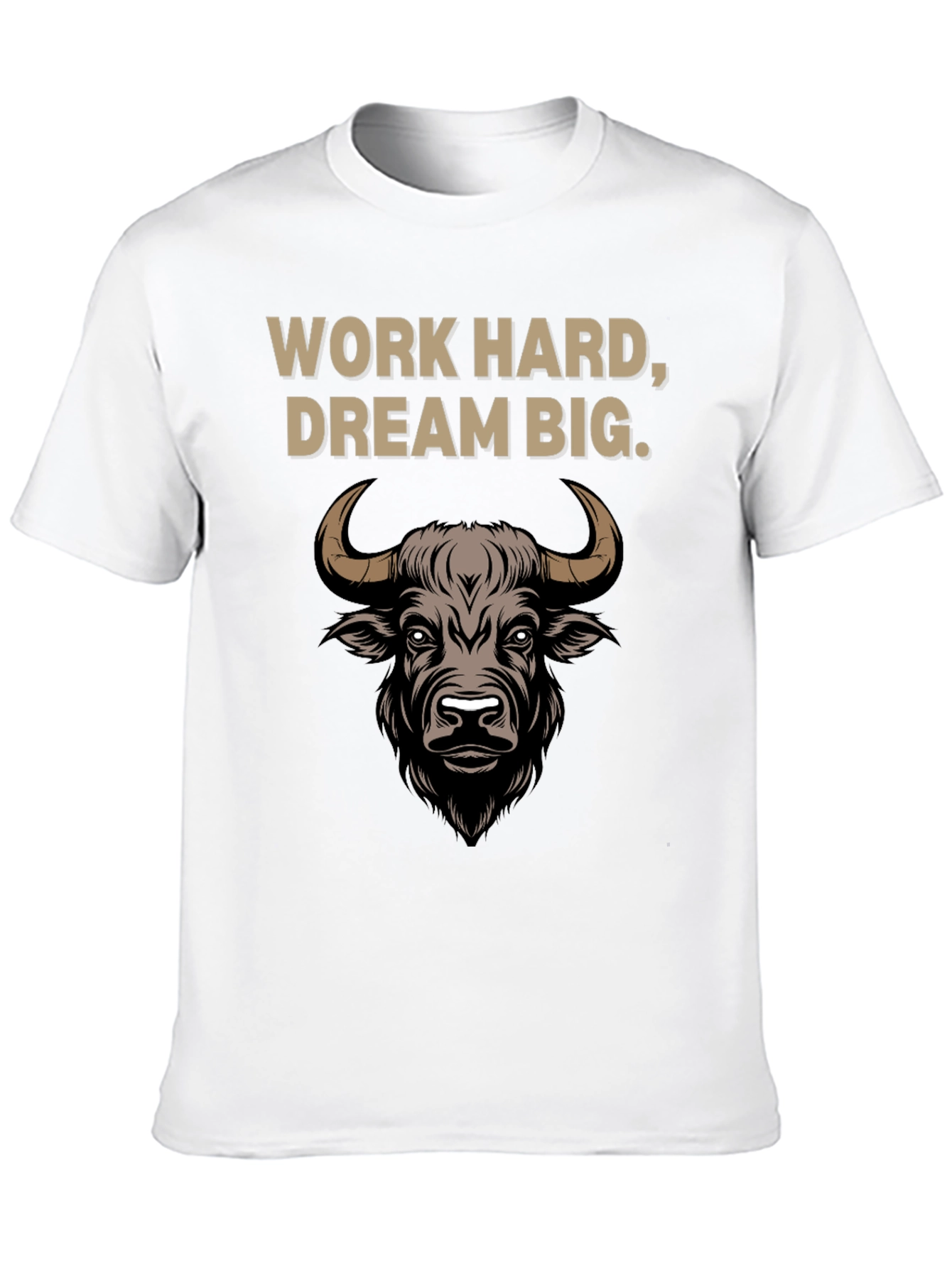 Work Hard Dream Big Bull Graphic Tee