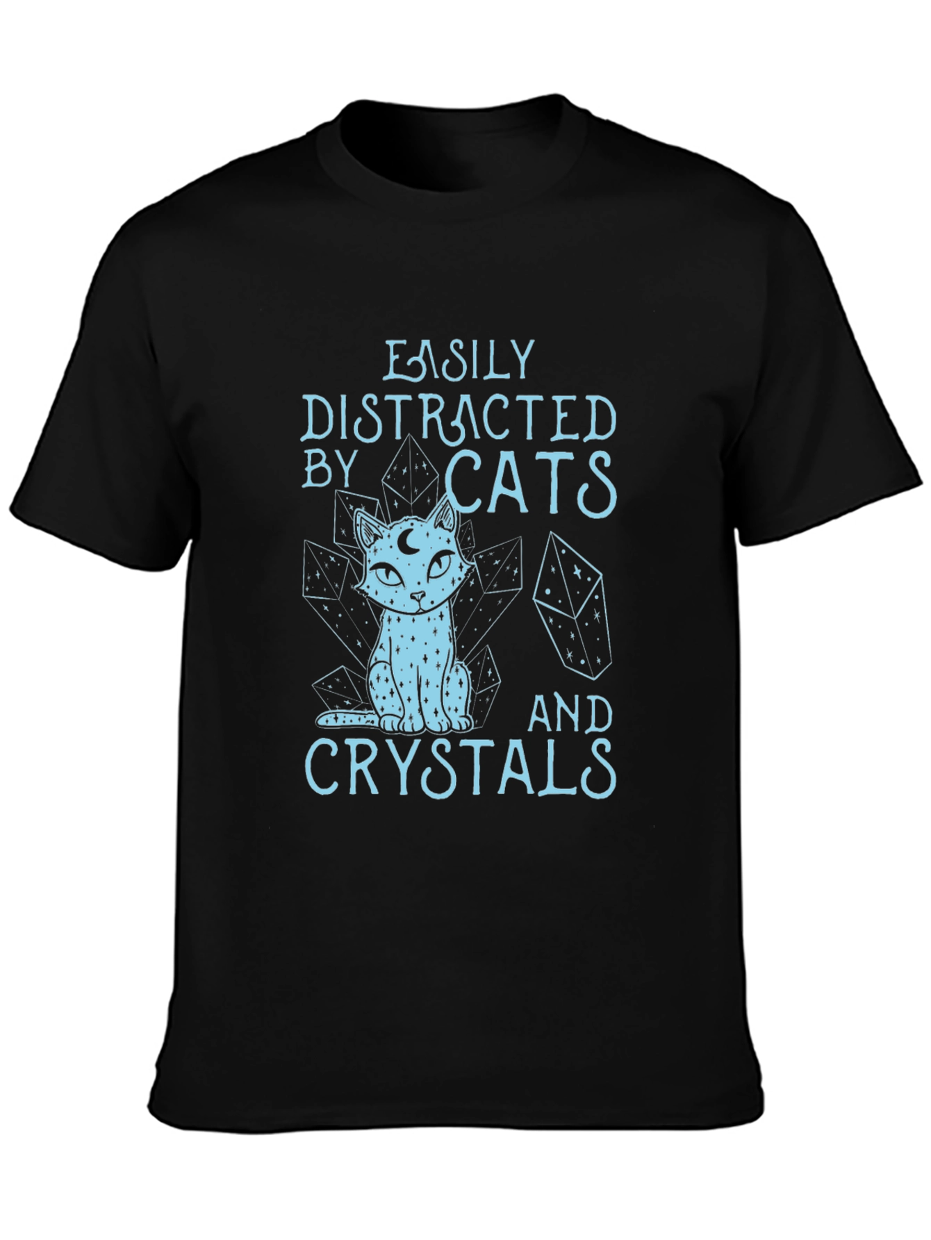 Easily Distracted by Cats & Crystals T-Shirt